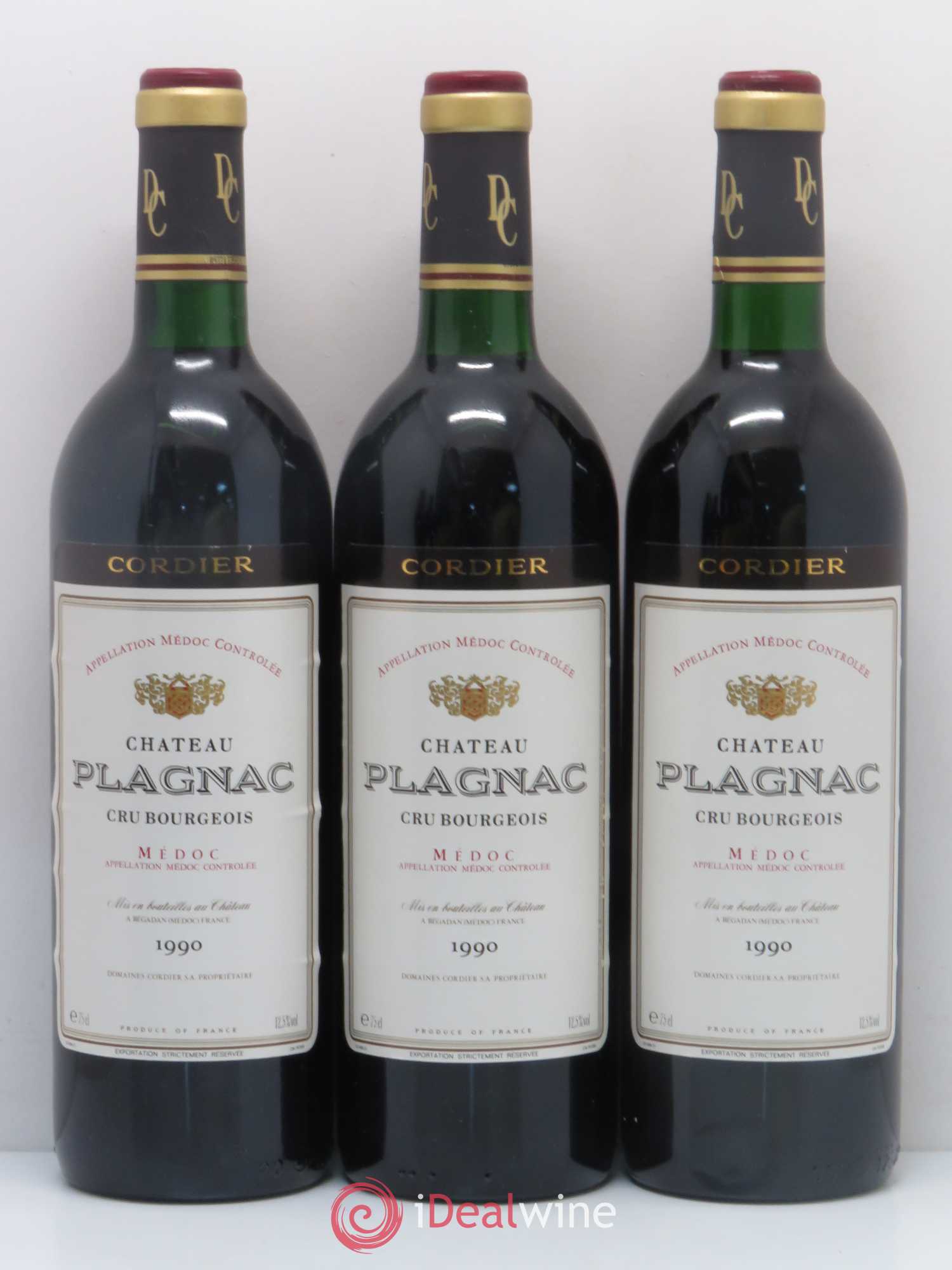 Château Plagnac Cru Bourgeois 1990 - Lot de 12 bouteilles - 3