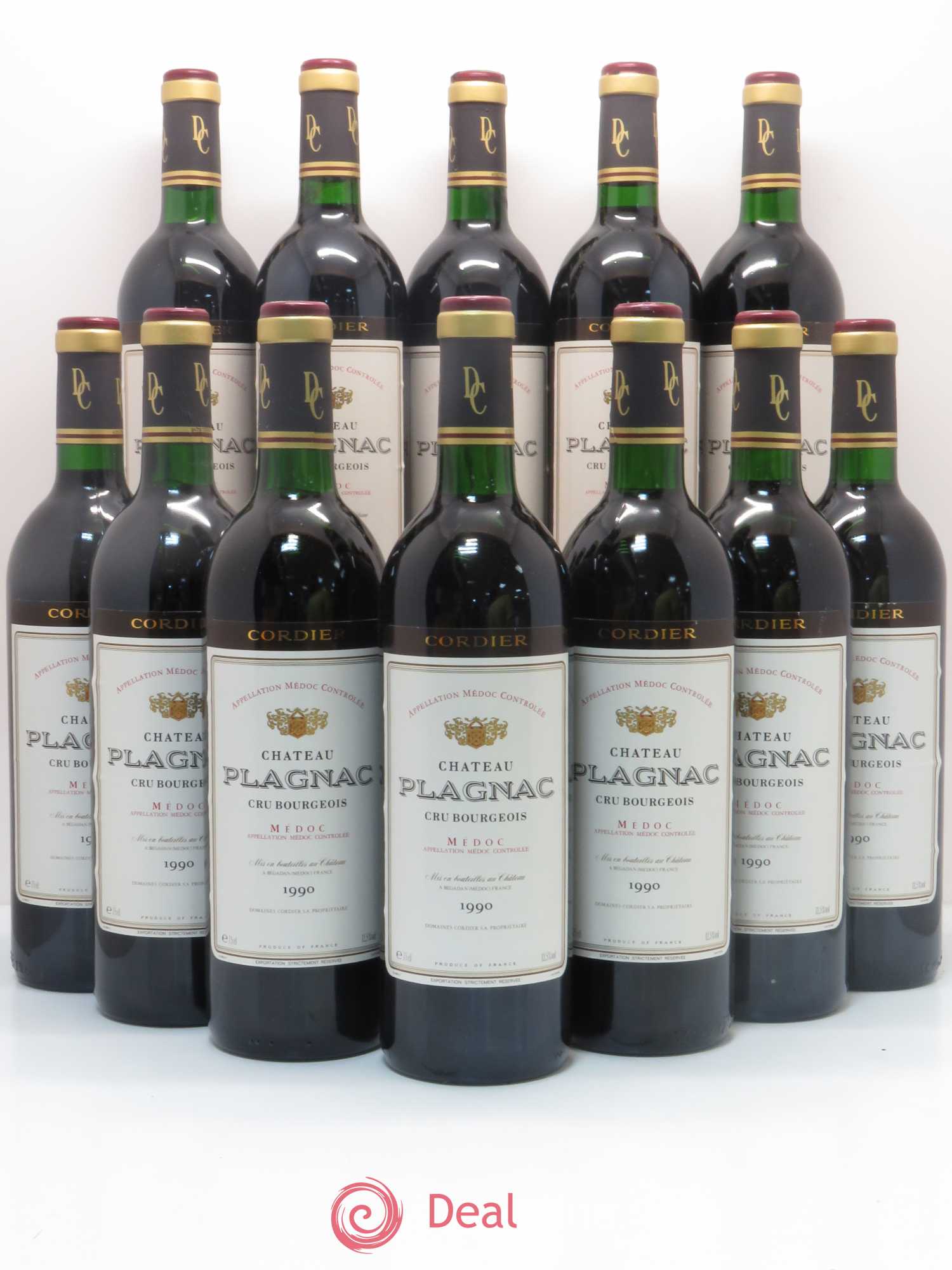 Château Plagnac Cru Bourgeois 1990 - Lot de 12 bouteilles - 0