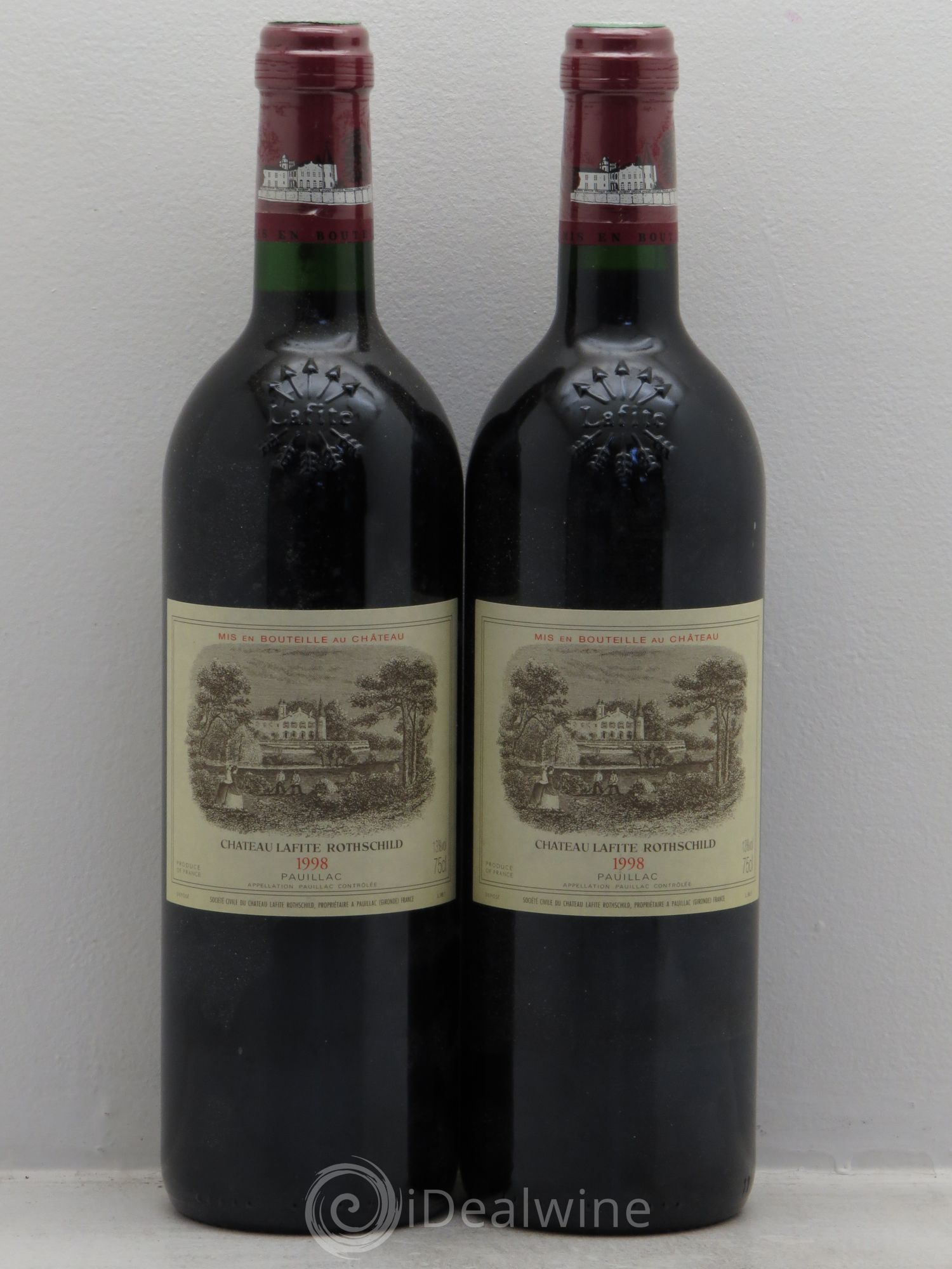 Château Lafite Rothschild 1er Grand Cru Classé 1998 - Lot de 2 bouteilles - 0