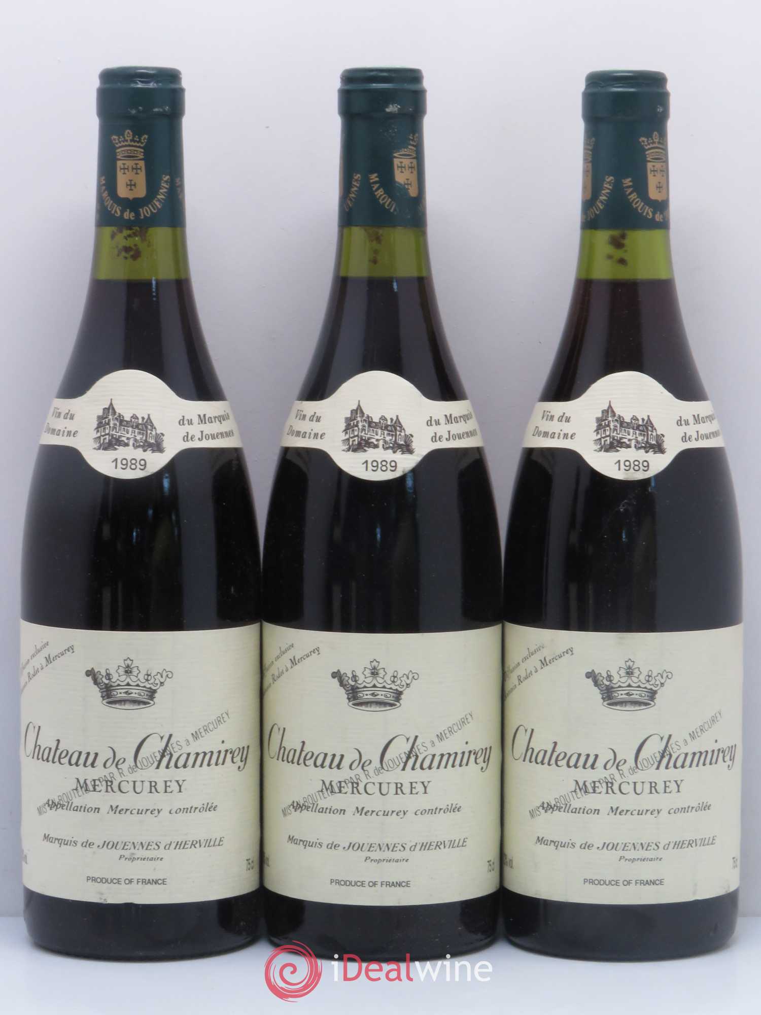 Mercurey Château de Chamirey 1989 - Lot de 6 bouteilles - 1