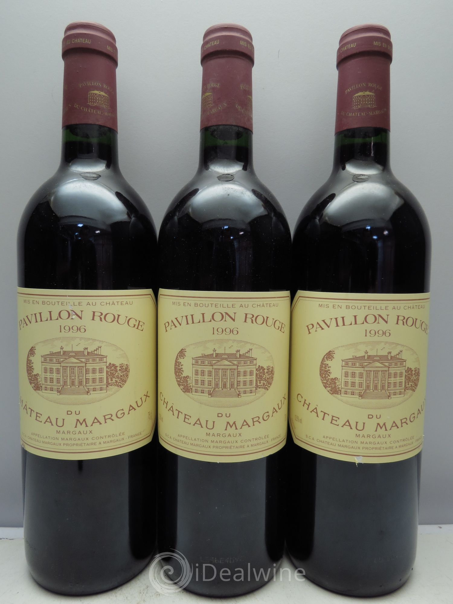 Pavillon Rouge du Château Margaux Second Vin 1996 - Lot de 3 bouteilles - 0