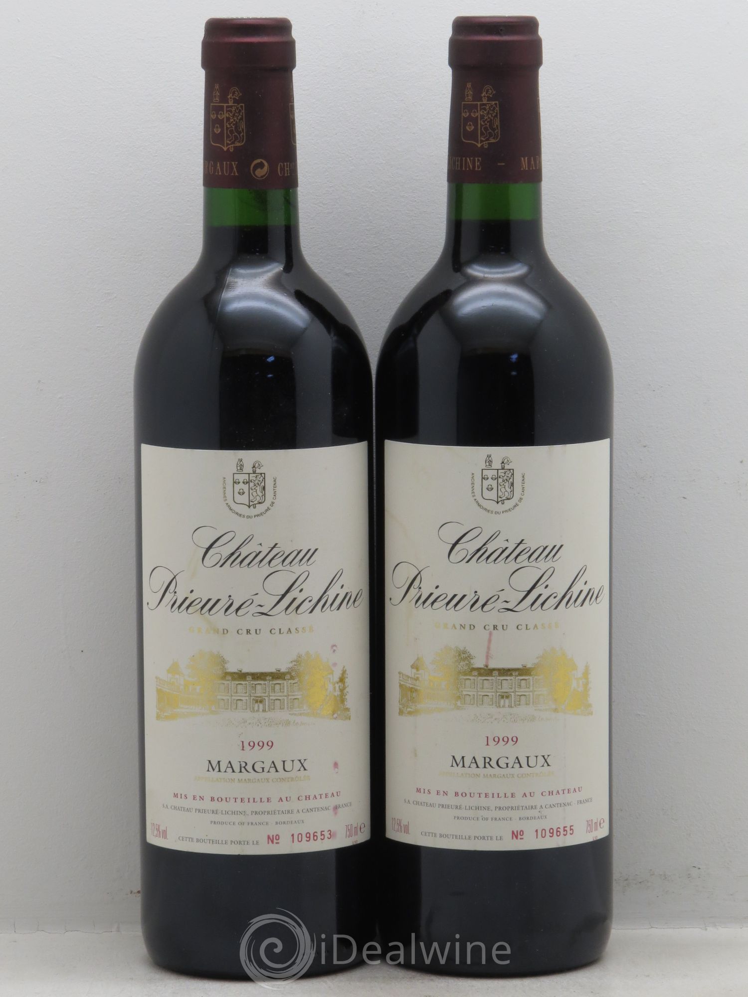 Château Prieuré Lichine 4ème Grand Cru Classé 1999 - Lot de 2 bouteilles - 0