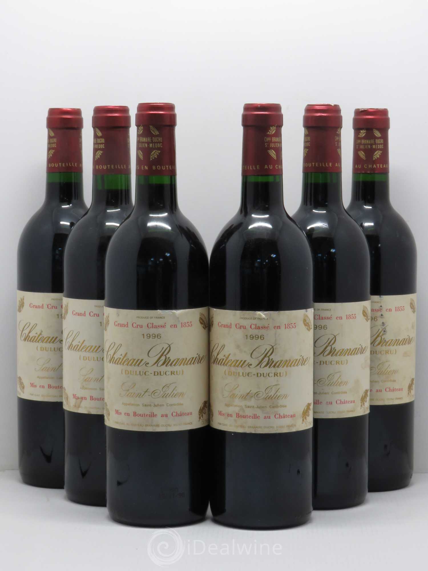 Château Branaire Ducru 4ème Grand Cru Classé 1996 - Lot de 6 bouteilles - 0