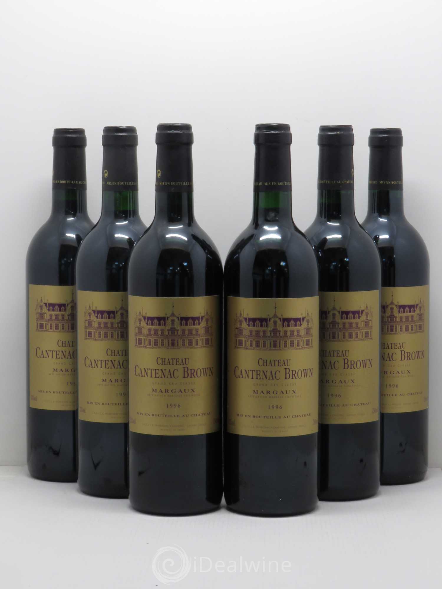 Château Cantenac Brown 3ème Grand Cru Classé 1996 - Lot de 6 bouteilles - 0