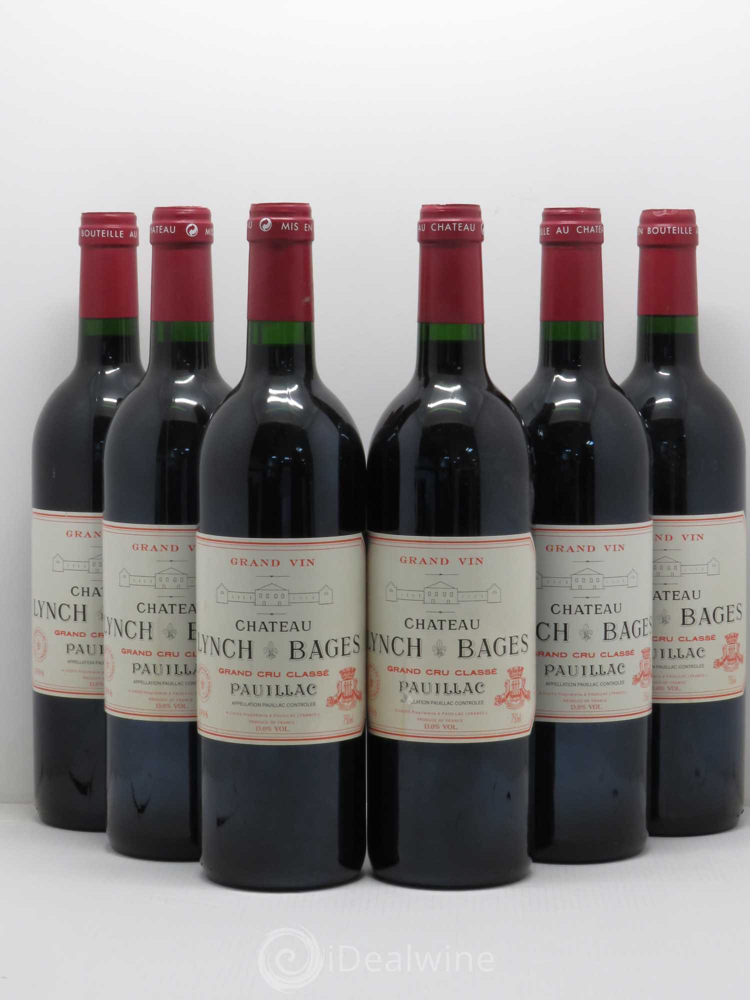 Château Lynch Bages 5ème Grand Cru Classé 1996 - Lot de 6 bouteilles - 0