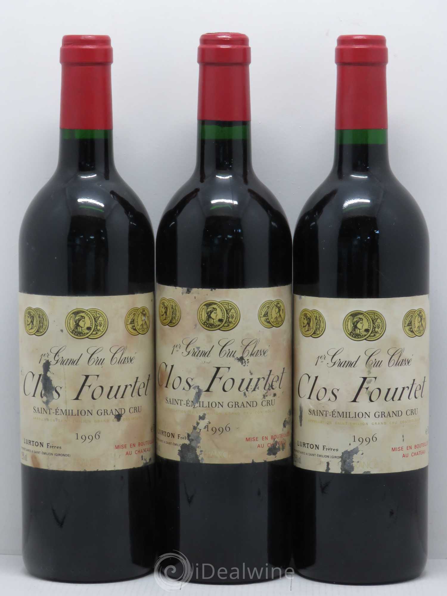 Clos Fourtet 1er Grand Cru Classé B 1996 - Lot de 6 bouteilles - 1