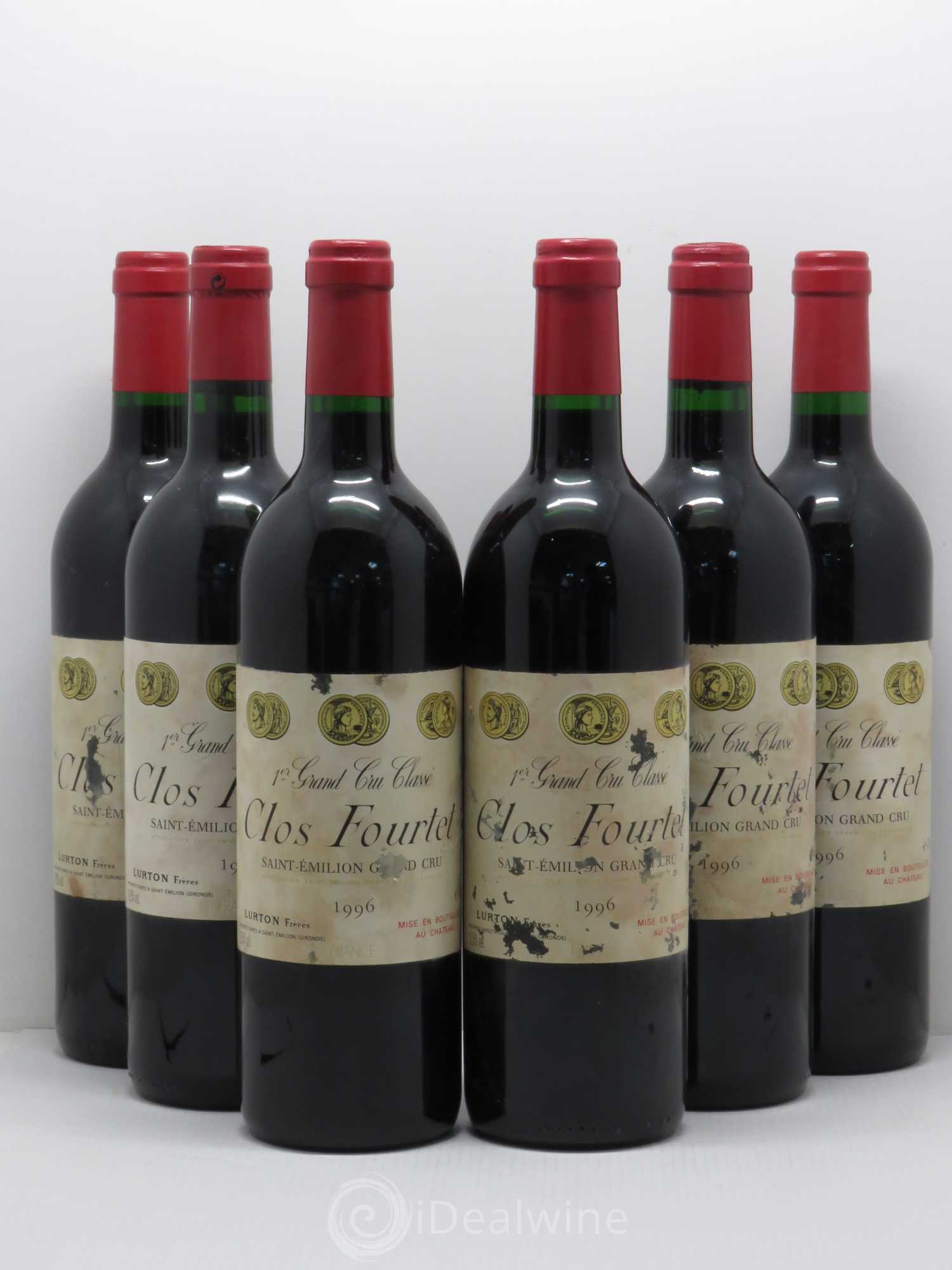 Clos Fourtet 1er Grand Cru Classé B 1996 - Lot de 6 bouteilles - 0