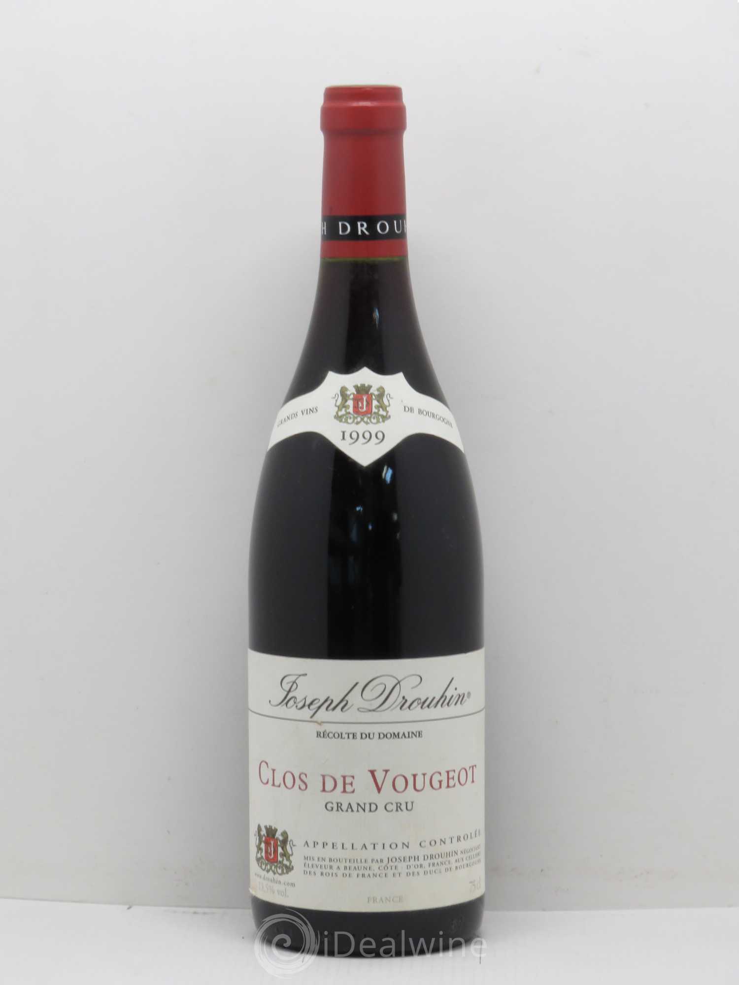Clos de Vougeot Grand Cru Joseph Drouhin 1999 - Lot de 1 bouteille - 0
