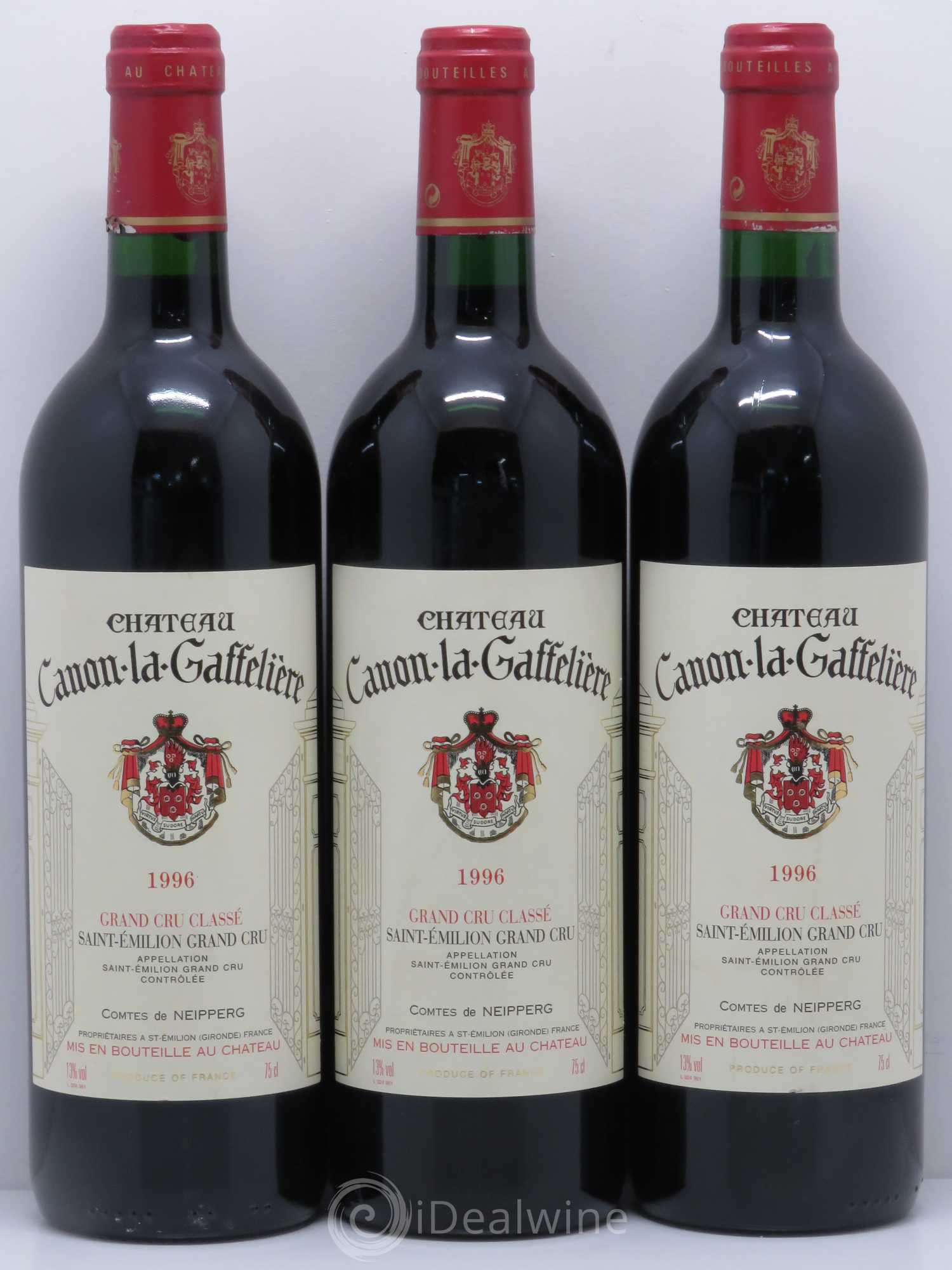 Château Canon la Gaffelière 1er Grand Cru Classé B 1996 - Lot de 3 bouteilles - 0