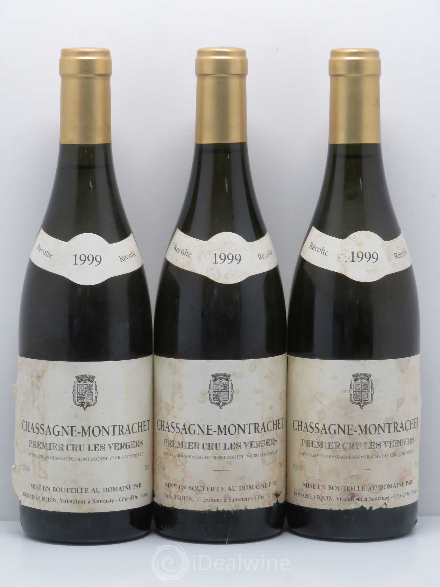 Chassagne-Montrachet 1er Cru Les Vergers Domaine Lequin 1999 - Posten von 3 Flaschen - 0