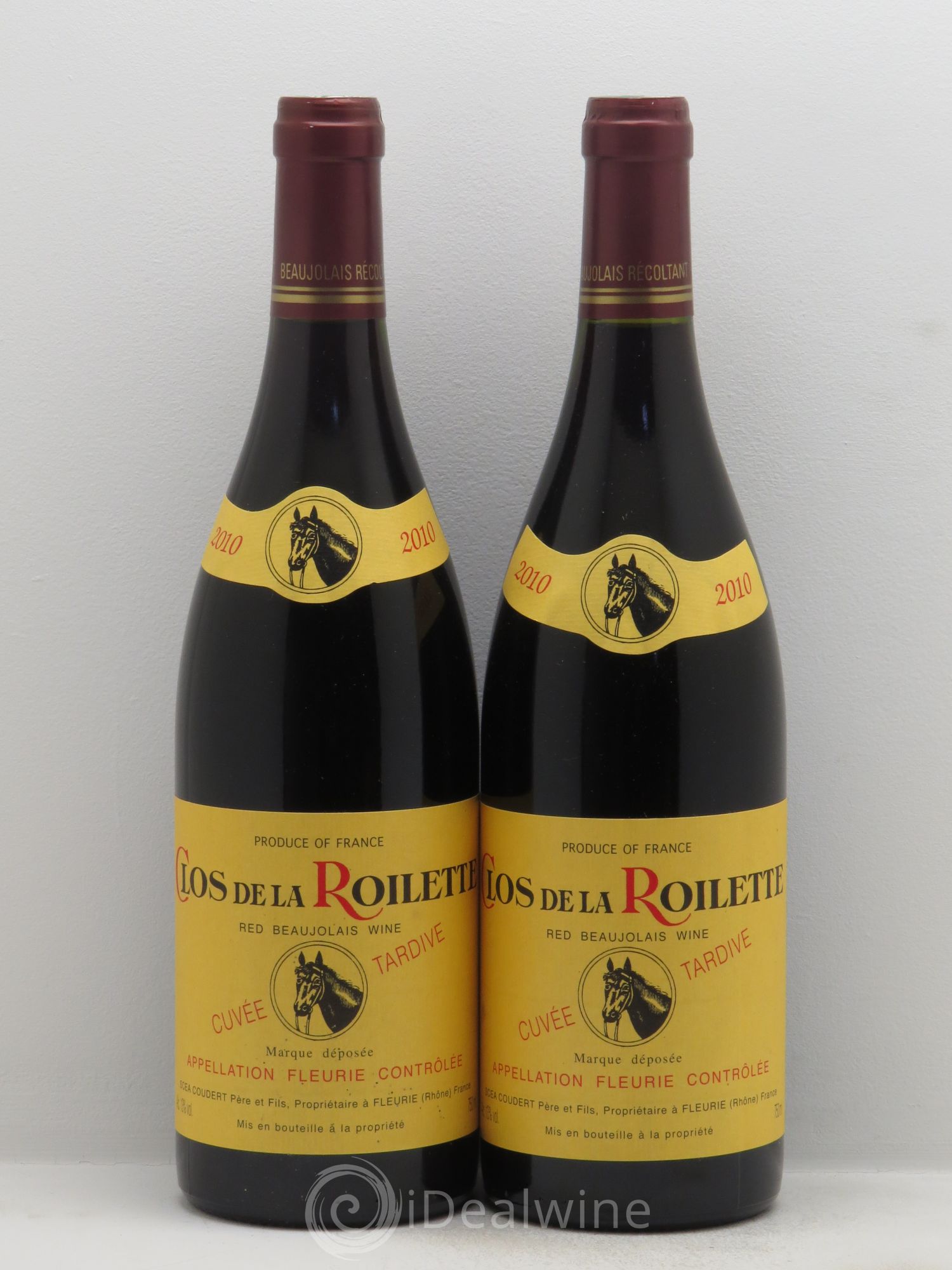 Fleurie Mise Tardive Clos de la Roilette 2010 - Posten von 2 Flaschen - 0