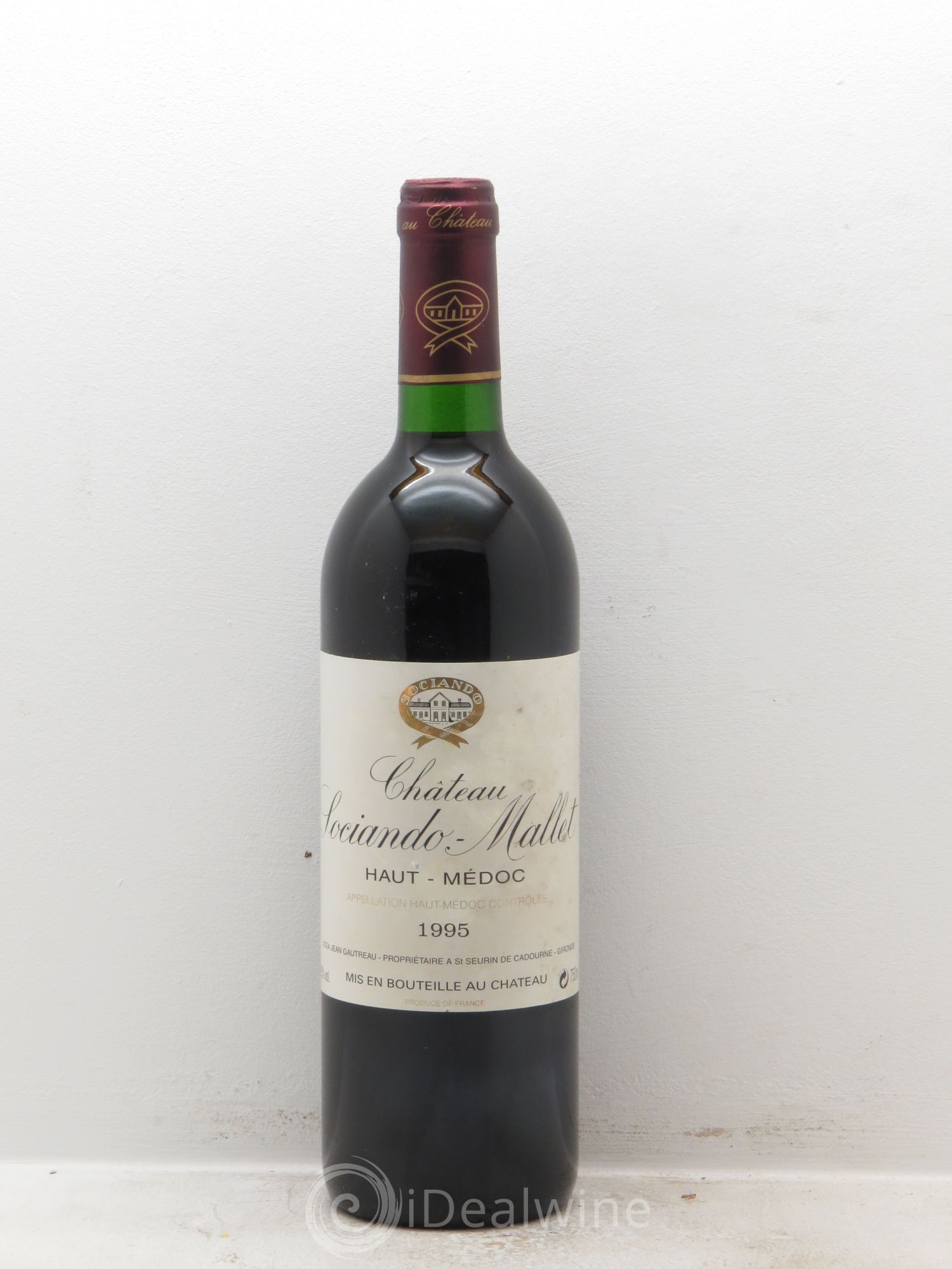 Château Sociando Mallet 1995 - Lot de 1 bouteille - 0