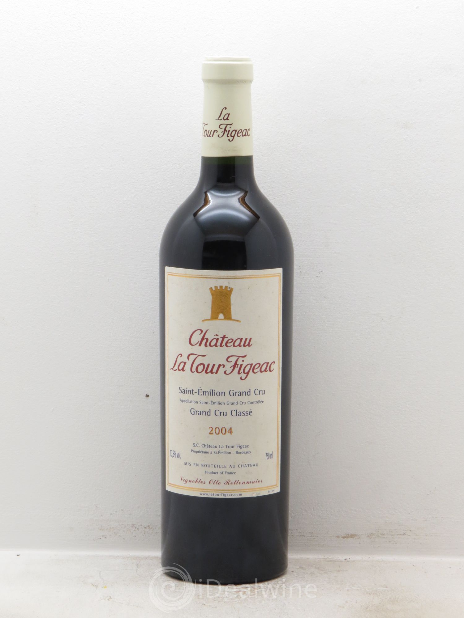 Château la Tour Figeac Grand Cru Classé 2004 - Lot de 1 bouteille - 0