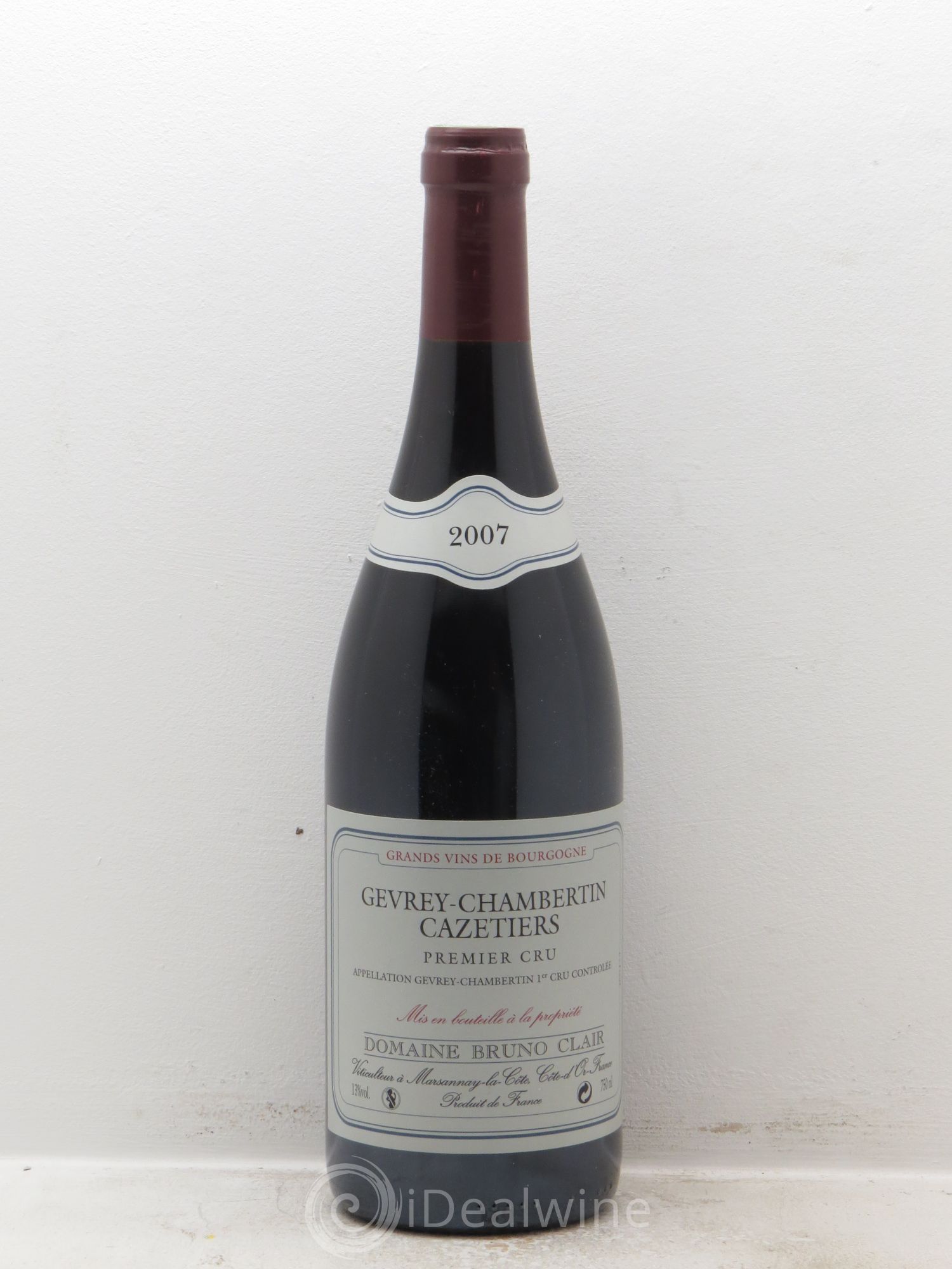 Gevrey-Chambertin 1er Cru Les Cazetiers Bruno Clair (Domaine) 2007 - Lot de 1 bouteille - 0