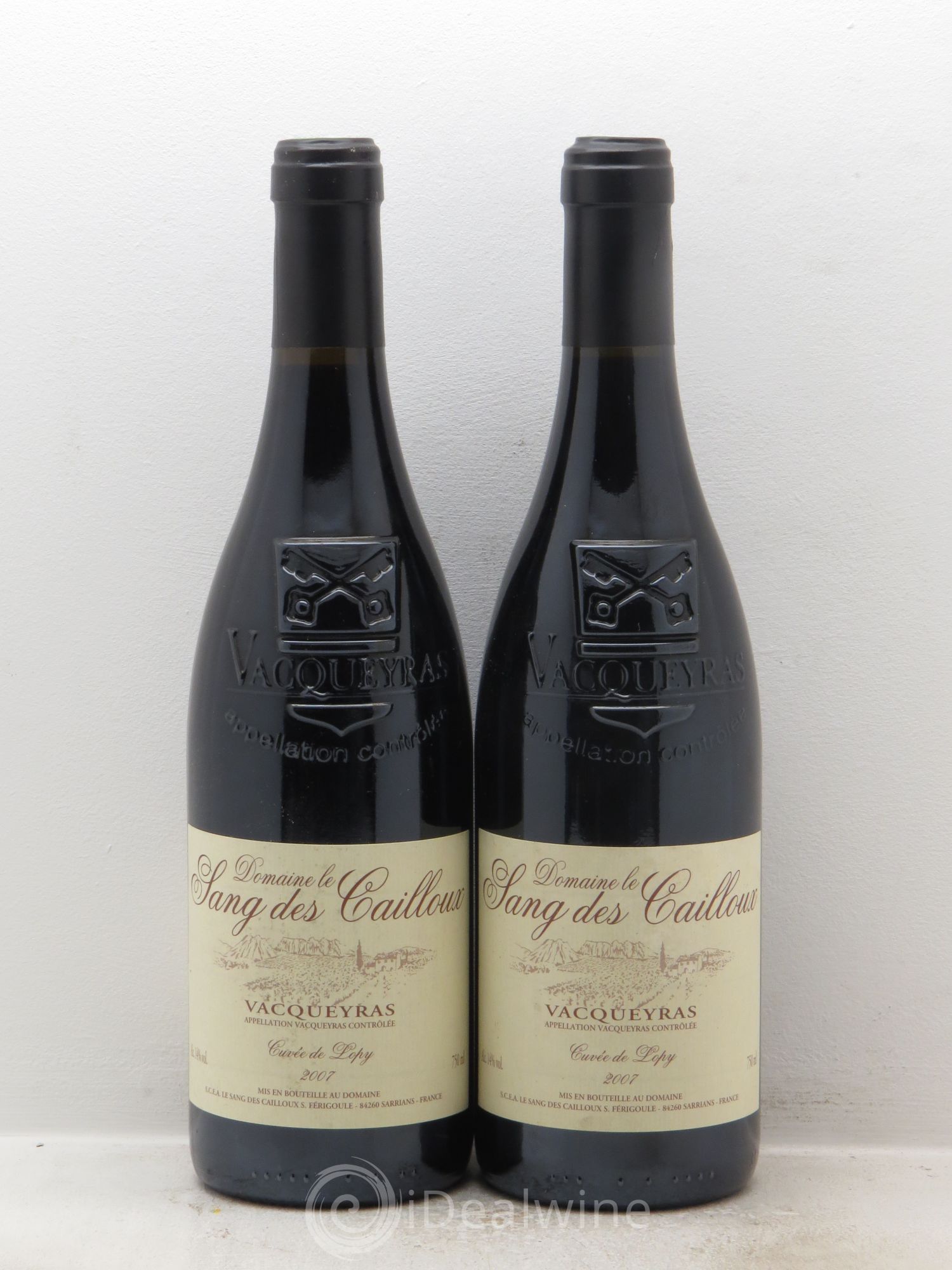 Vacqueyras Cuvée de Lopy Domaine le Sang des Cailloux 2007 - Posten von 2 Flaschen - 0