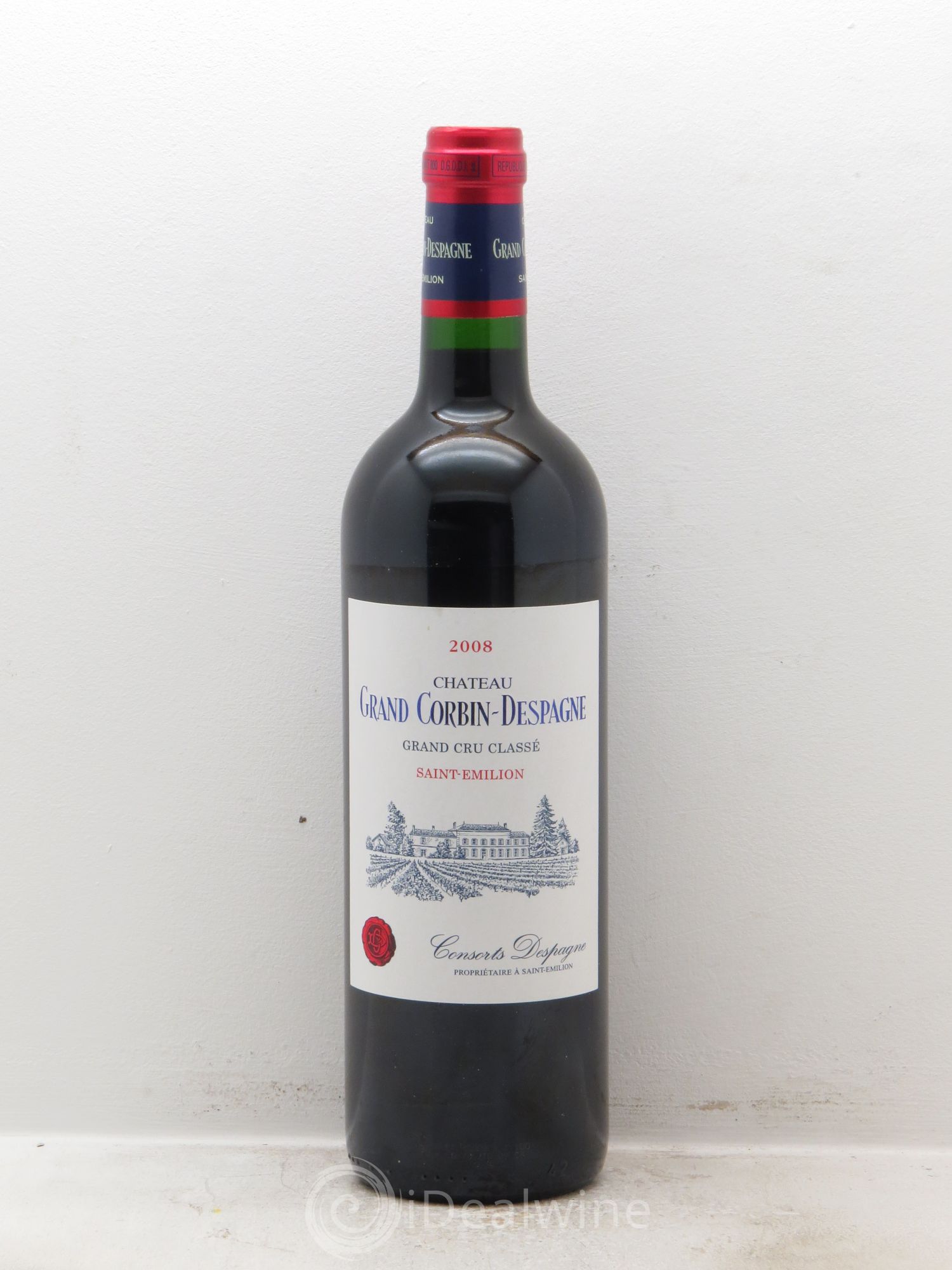 Château Grand Corbin Despagne Grand Cru Classé 2008 - Lot de 1 bouteille - 0