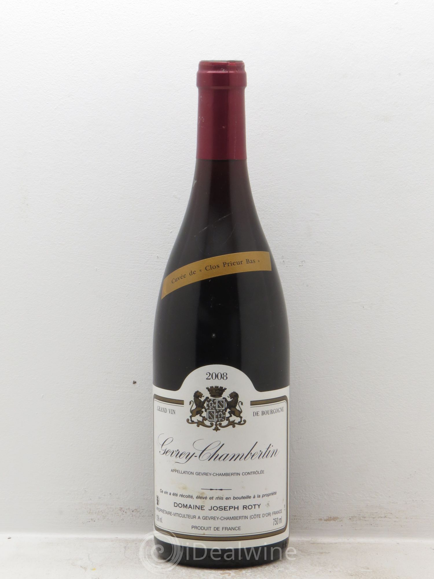 Gevrey-Chambertin Joseph Roty (Domaine) "Cuvée de Clos Prieur Bas" 2008 - Lot de 1 bouteille - 0