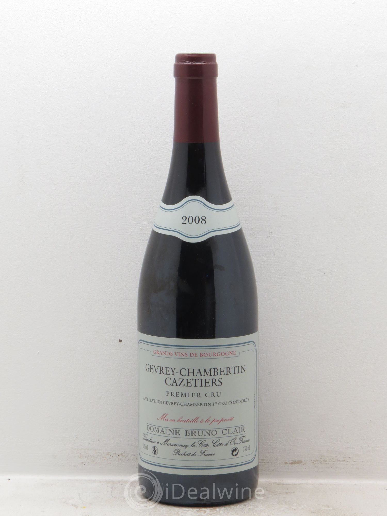 Gevrey-Chambertin 1er Cru Les Cazetiers Bruno Clair (Domaine) 2008 - Lot de 1 bouteille - 0