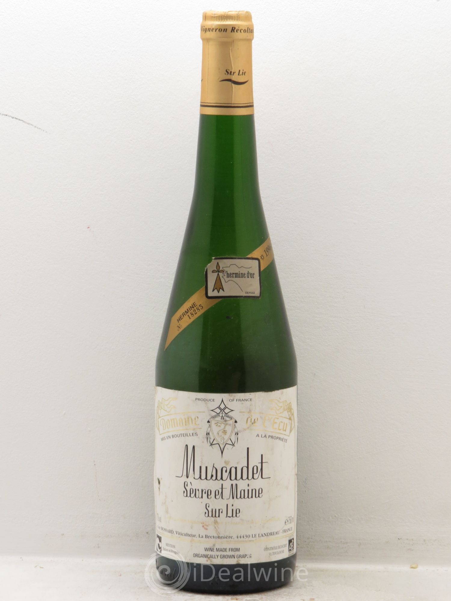 Muscadet-Sèvre-et-Maine sur lie Hermine d'Or Domaine de l'Ecu (sans prix de réserve) 1996 - Lotto di 1 bottiglia - 0