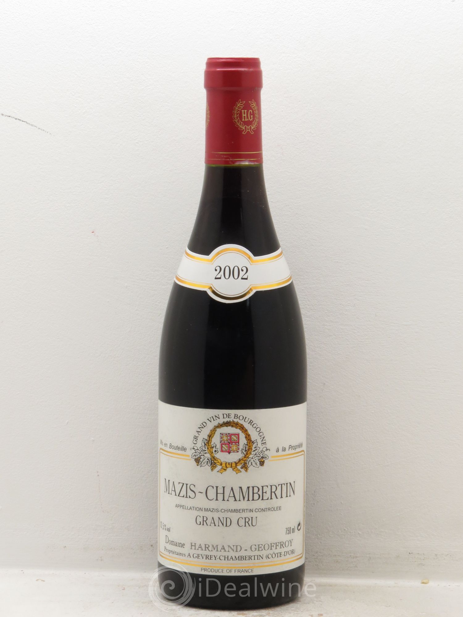 Mazis-Chambertin Grand Cru Harmand-Geoffroy 2002 - Lot de 1 bouteille - 0