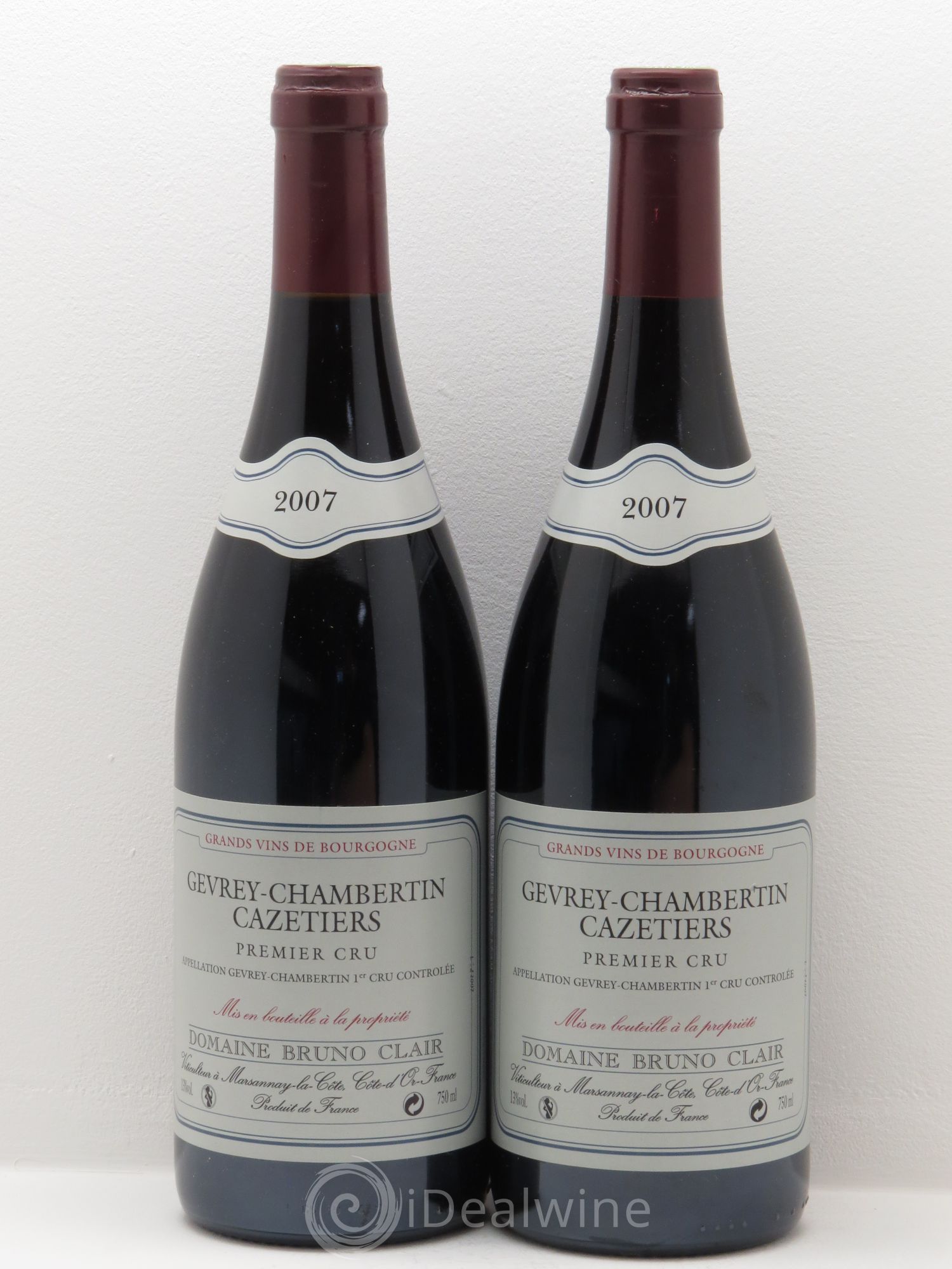 Gevrey-Chambertin 1er Cru Les Cazetiers Bruno Clair (Domaine) 2007 - Lot de 2 bouteilles - 0