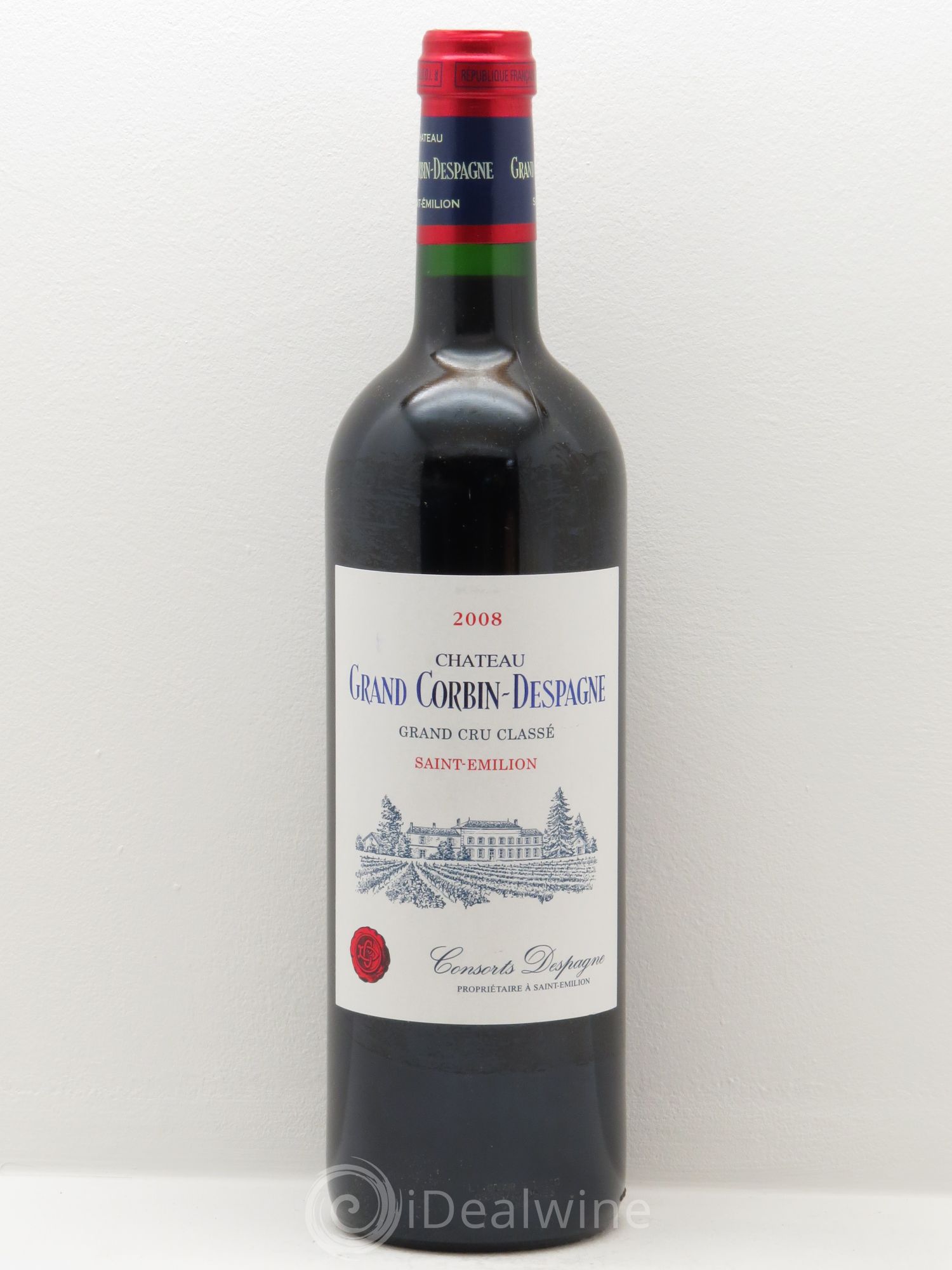Château Grand Corbin Despagne Grand Cru Classé 2008 - Lot de 1 bouteille - 0
