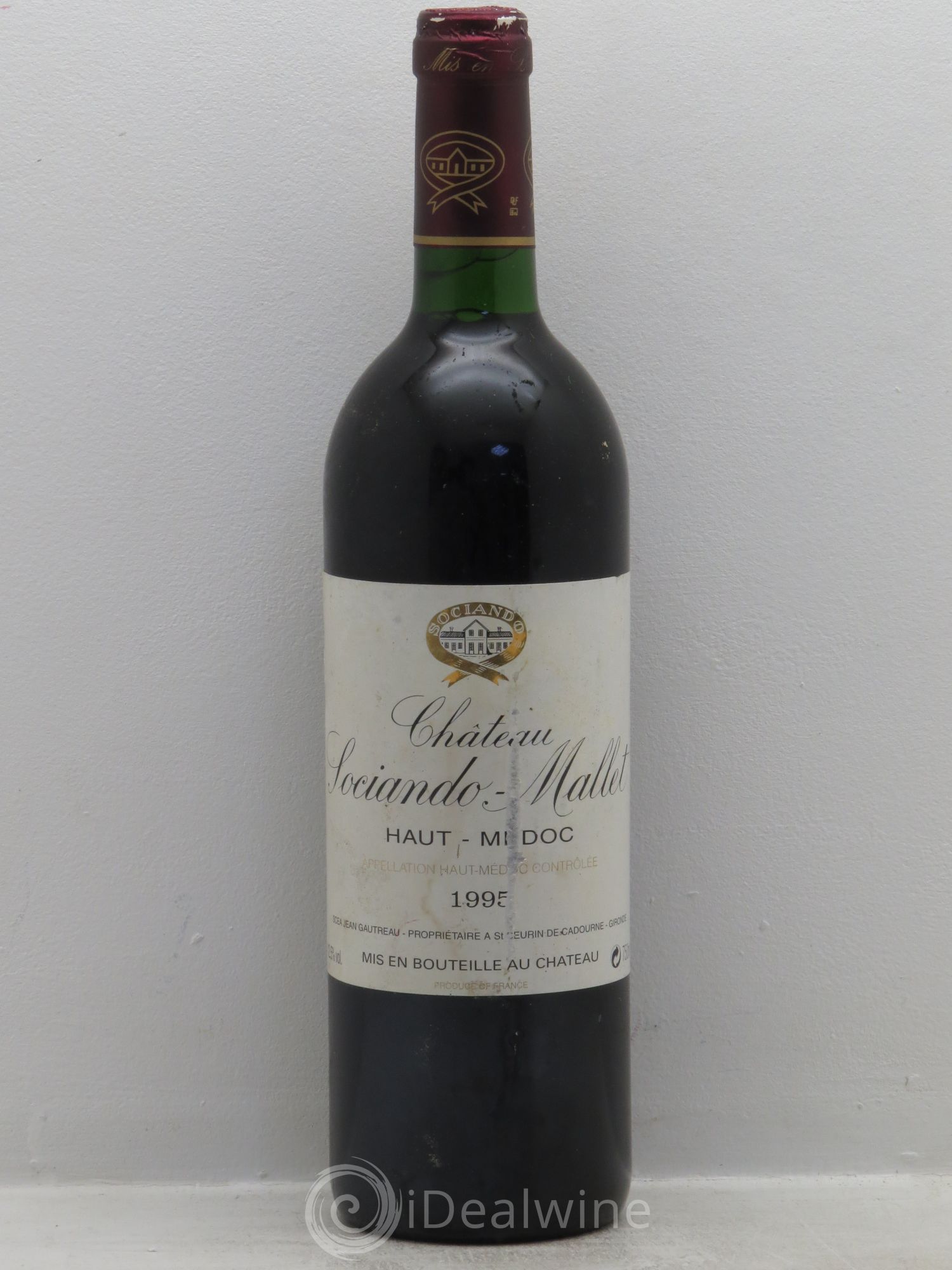 Château Sociando Mallet 1995 - Lot de 1 bouteille - 0