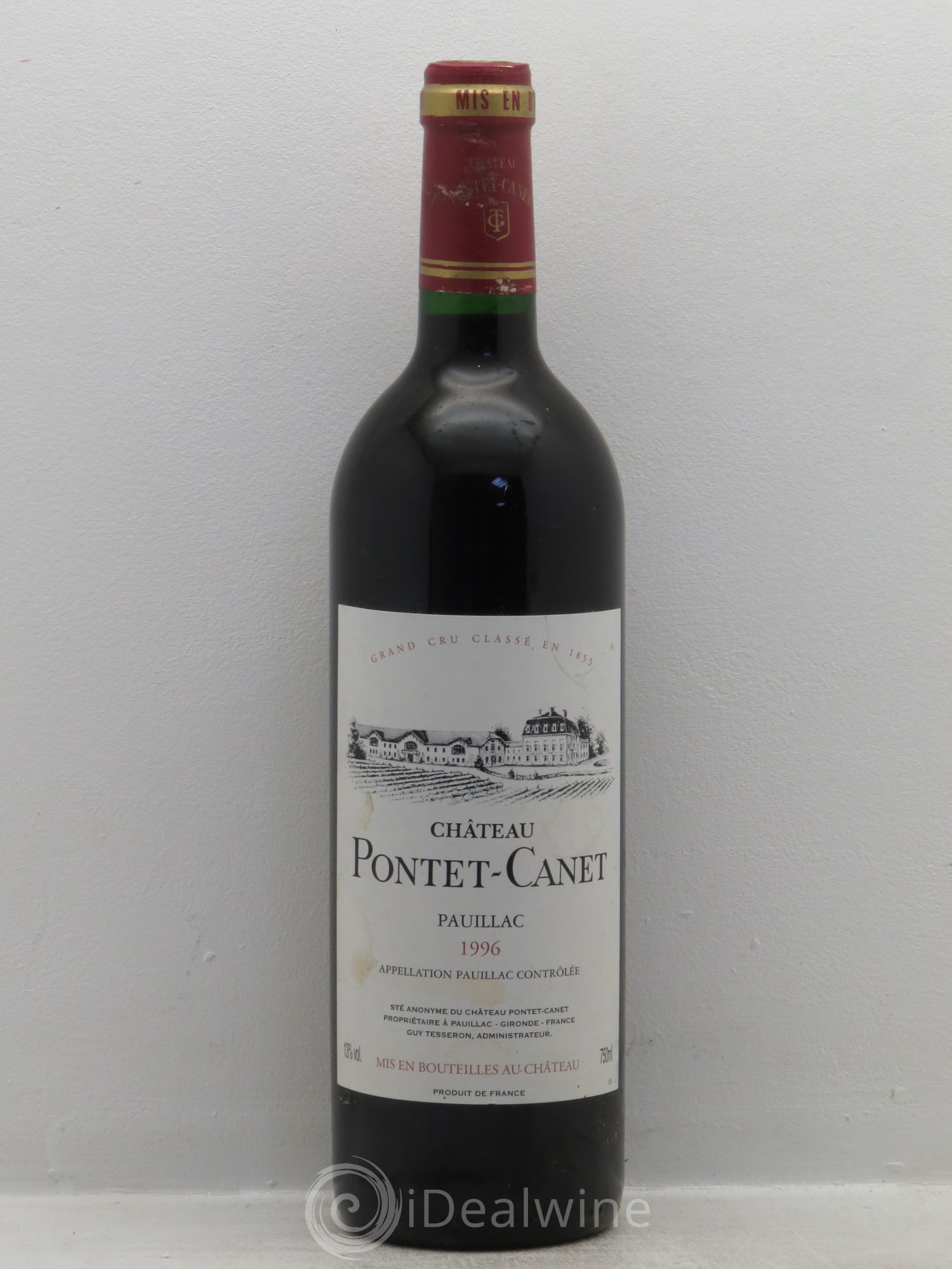 Château Pontet Canet 5ème Grand Cru Classé 1996 - Lot de 1 bouteille - 0
