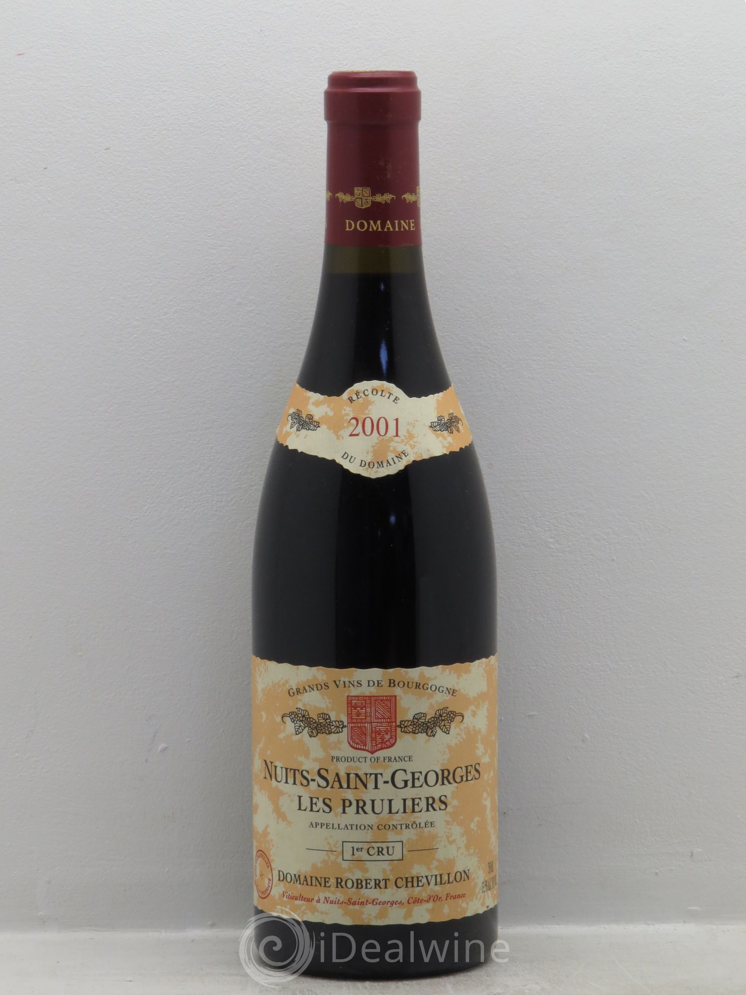Nuits-Saint-Georges 1er Cru Les Pruliers Robert Chevillon 2001 - Lot de 1 bouteille - 0