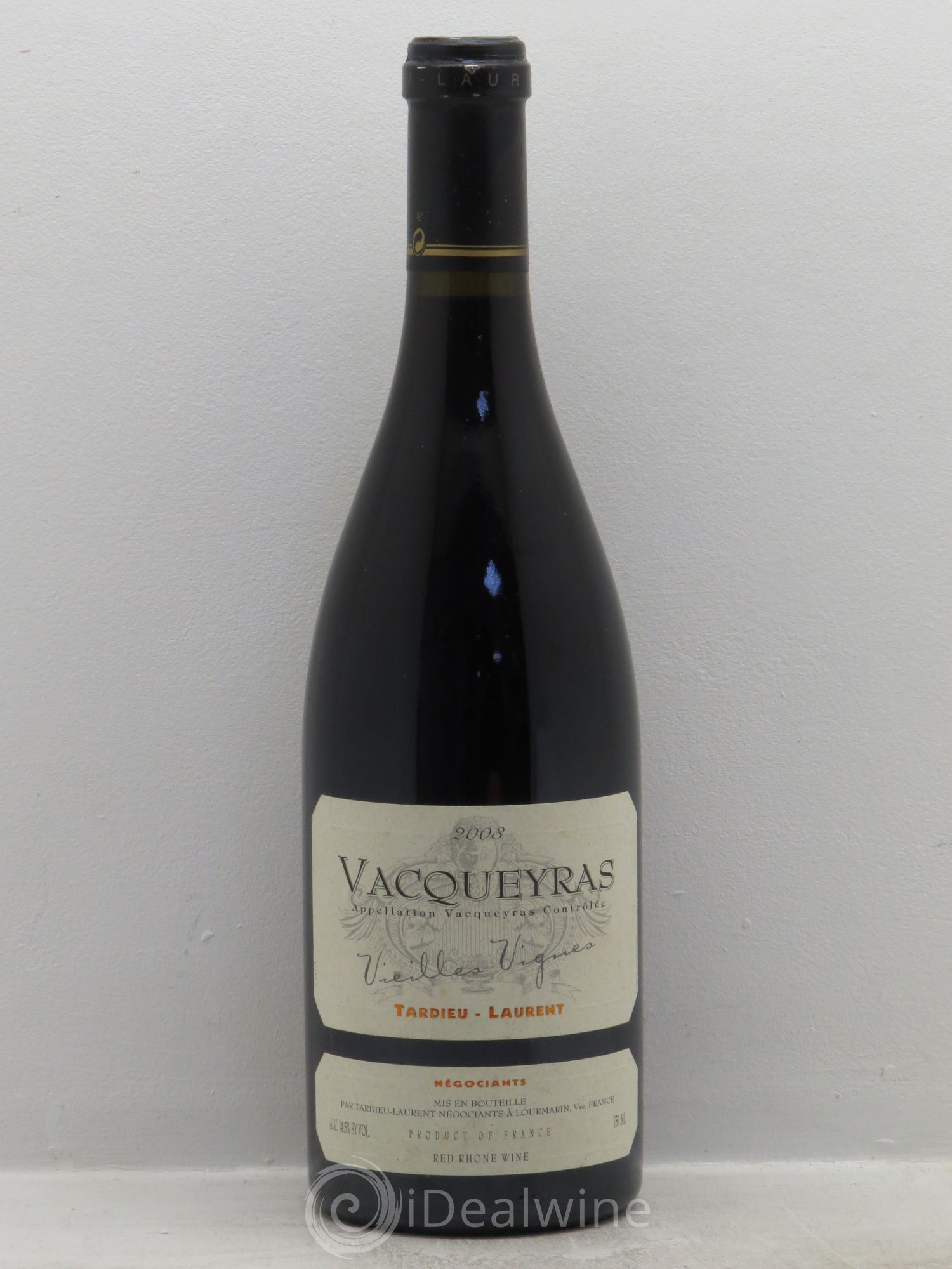 Vacqueyras Tardieu Laurent 2003 - Lot de 1 bouteille - 0