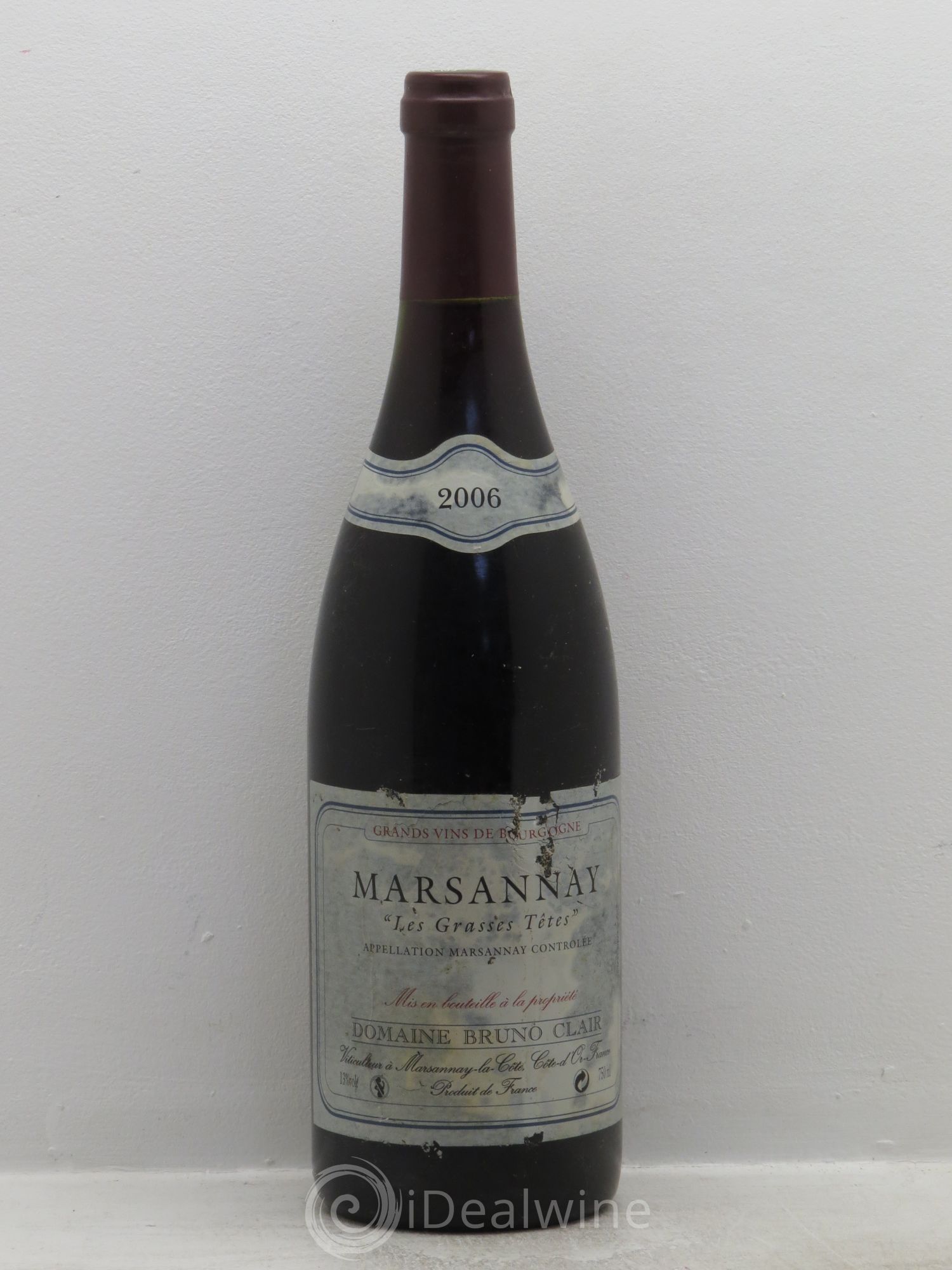 Marsannay Les Grasses Tetes Bruno Clair (Domaine) 2006 - Lot de 1 bouteille - 0