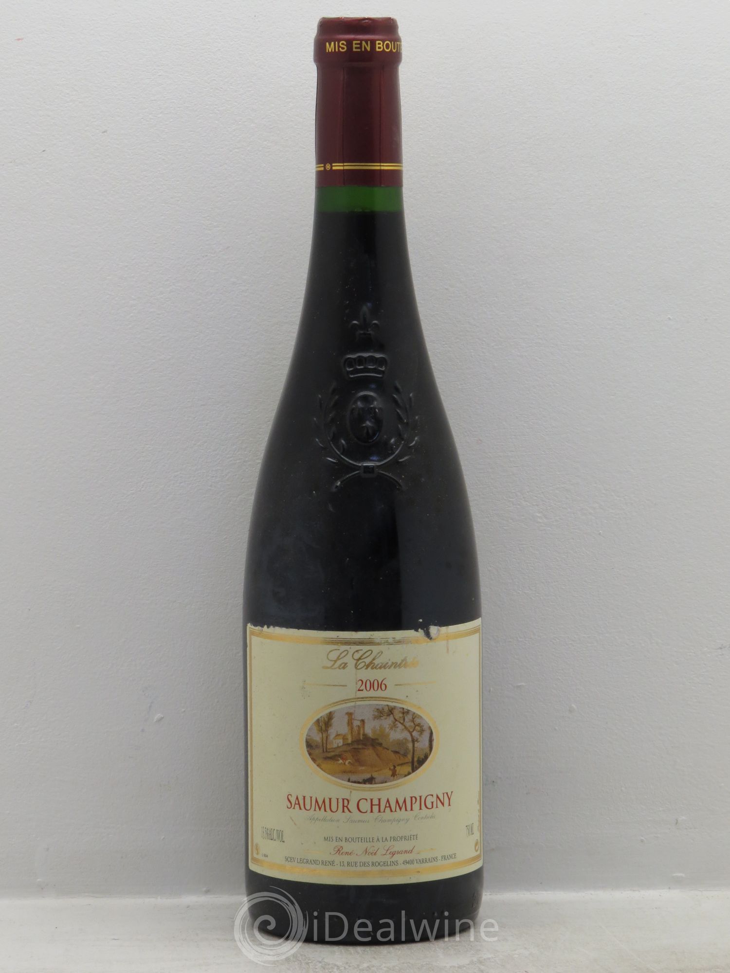 Saumur-Champigny La Chaintrée Clotilde Legrand (anciennement René-Noël Legrand) 2006 - Lot de 1 bouteille - 0