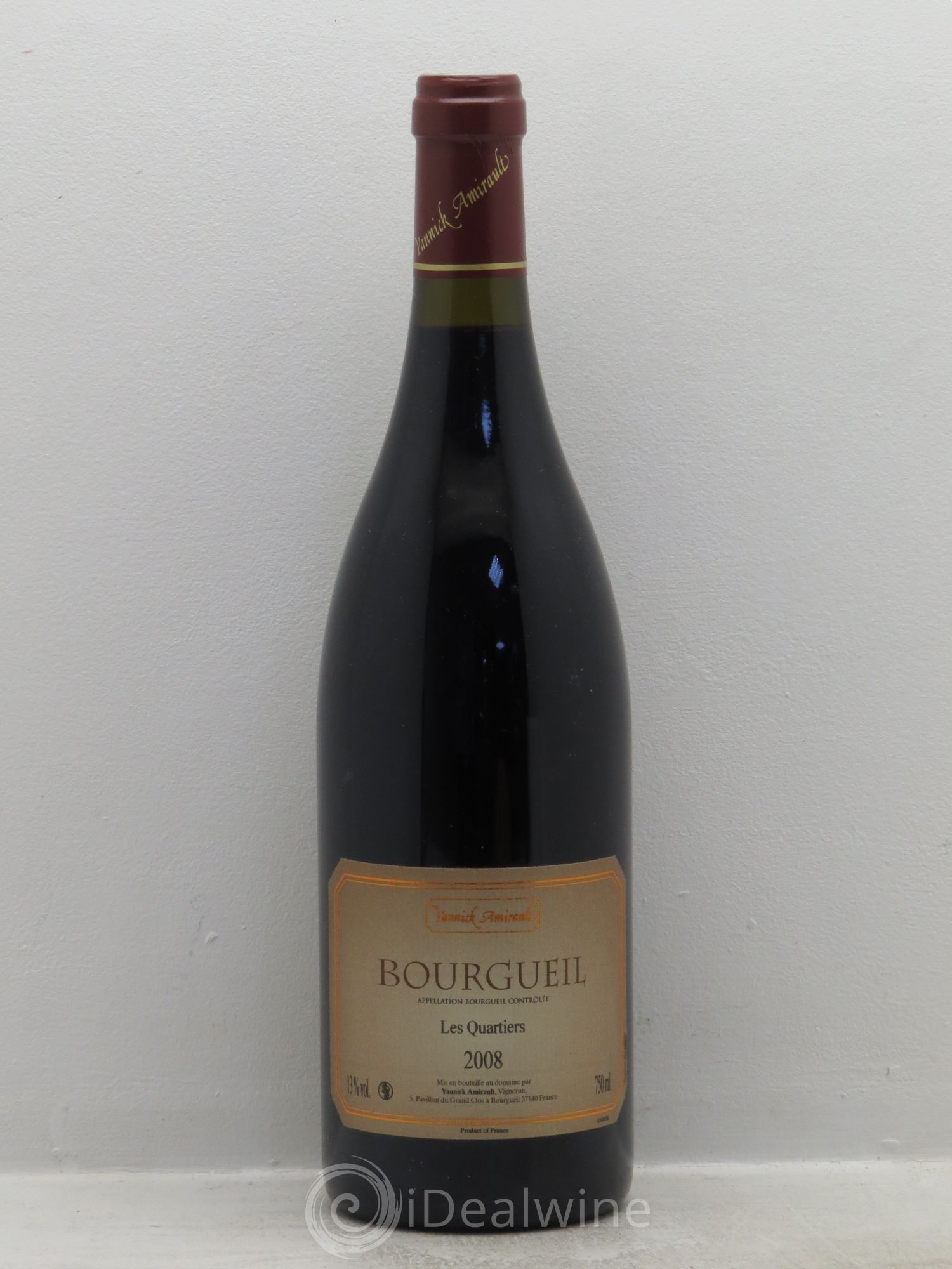 Bourgueil Les Quartiers Yannick Amirault (Domaine) 2008 - Lot de 1 bouteille - 0