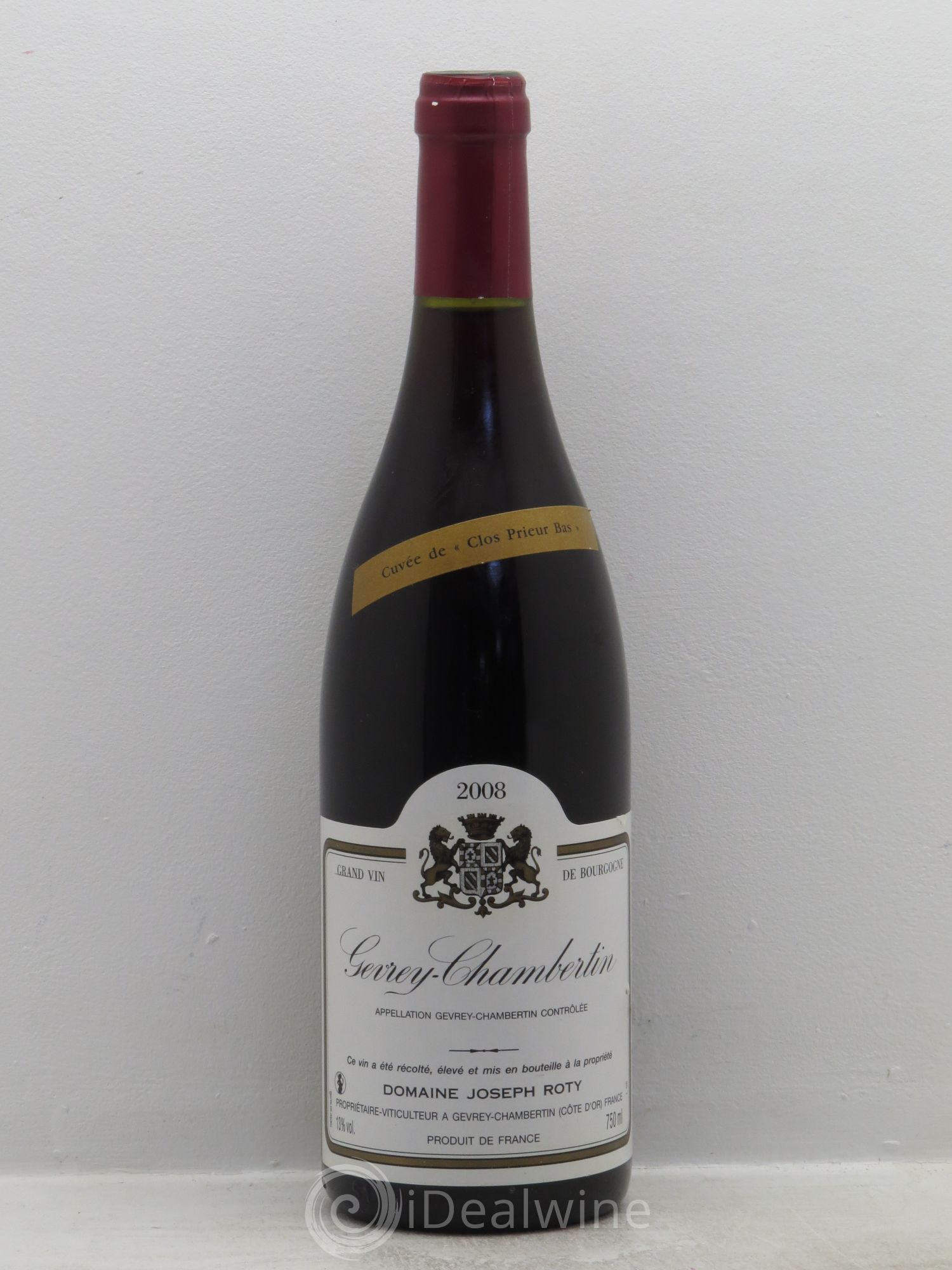 Gevrey-Chambertin 1er Cru Cuvée du clos prieur bas 2008 - Posten von 1 Flasche - 0