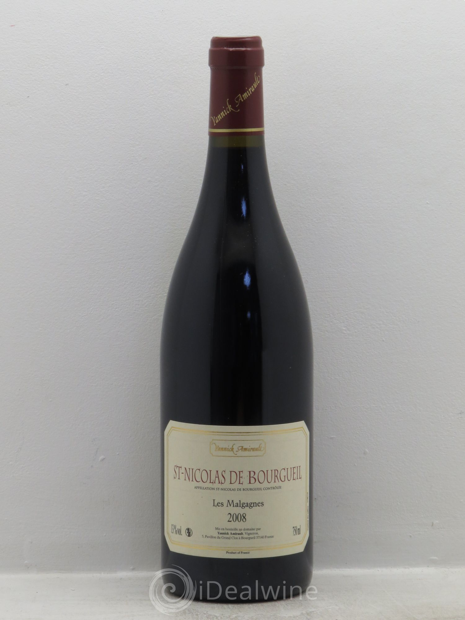 Saint-Nicolas de Bourgueil Les Malgagnes Yannick Amirault (Domaine) 2008 - Lot de 1 bouteille - 0