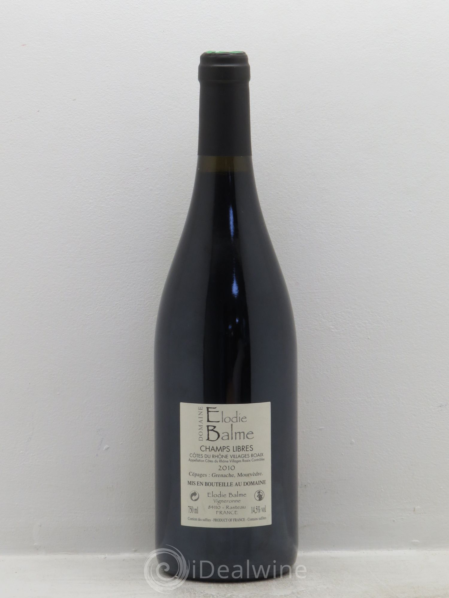 Côtes-du-Rhône Charvin (Domaine) Villages Roaix Champs libres Elodie Balmes (sans prix de réserve) 2010 - Posten von 1 Flasche - 1