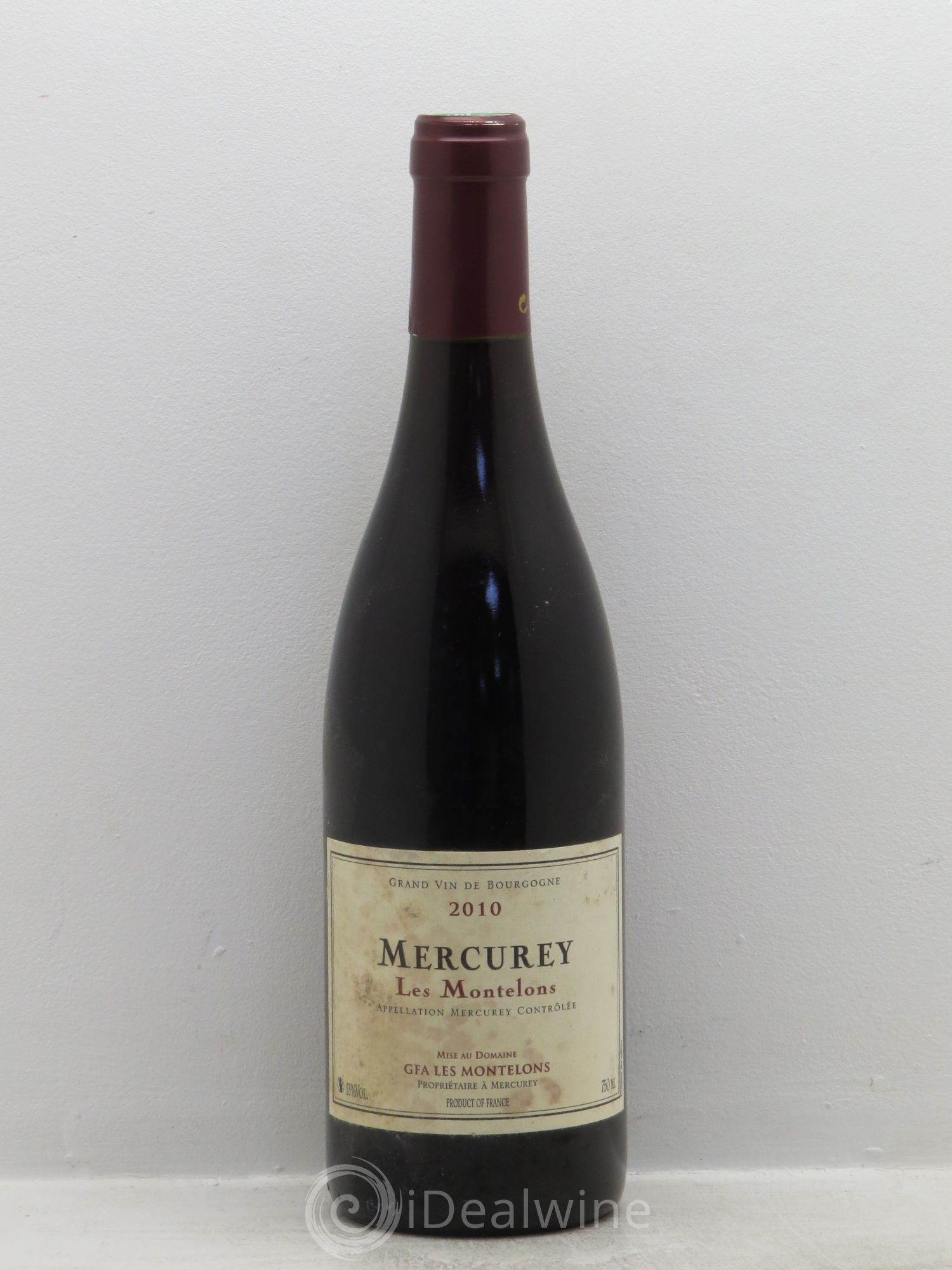 Mercurey "Les Montelons" Domaine les Montelons (sans prix de réserve) 2010 - Posten von 1 Flasche - 0