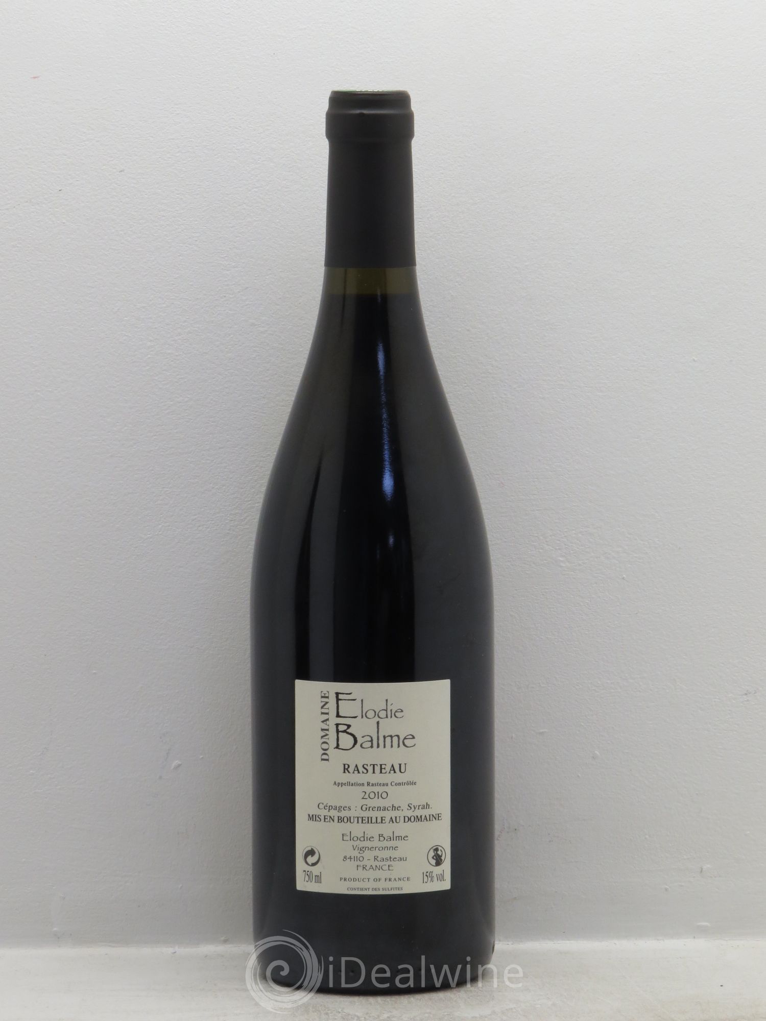 Rasteau Domaine Elodie Balme 2010 - Lot de 1 bouteille - 1