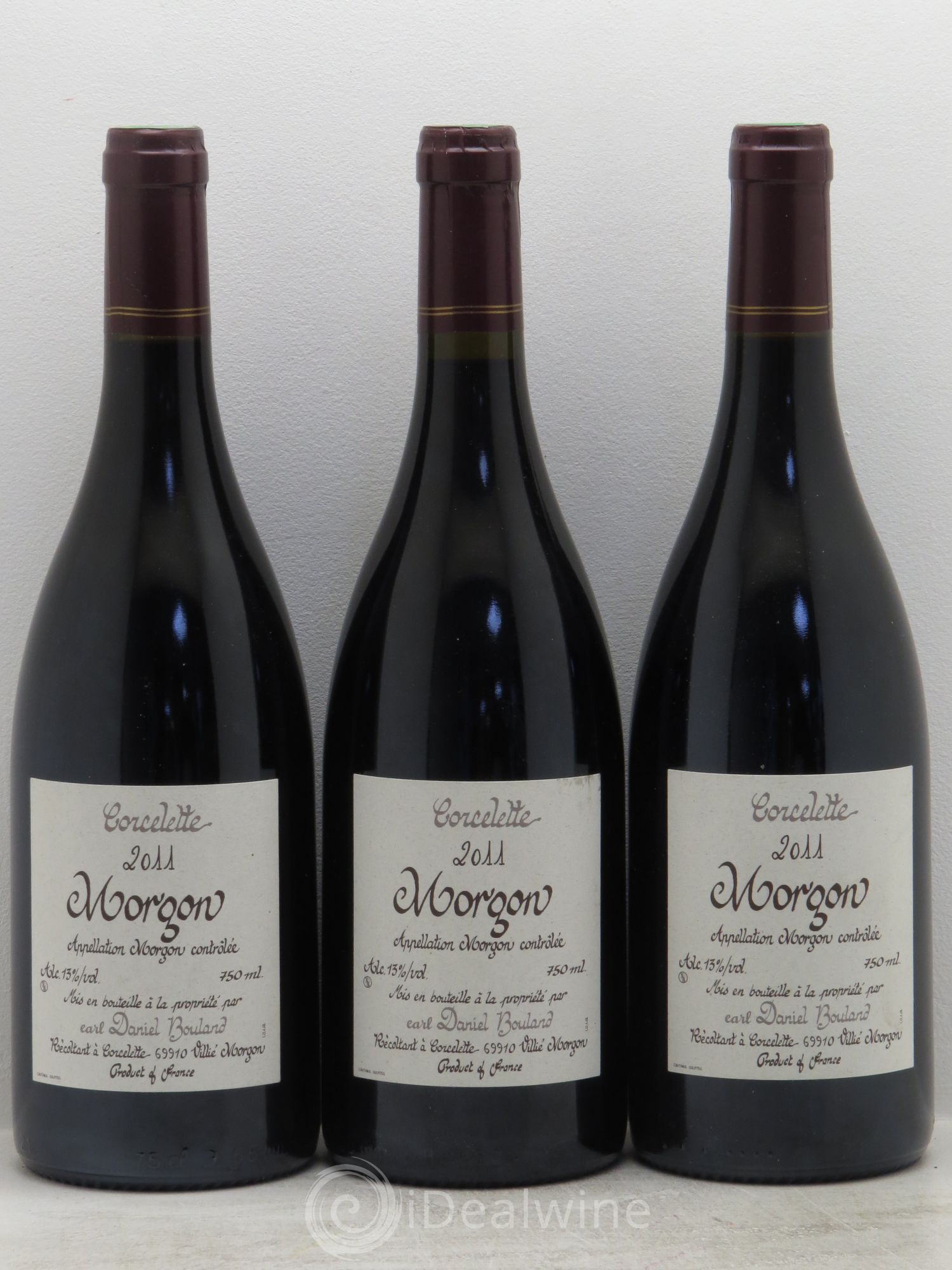 Morgon Corcelette Daniel Bouland (Domaine) 2011 - Lot de 3 bouteilles - 0