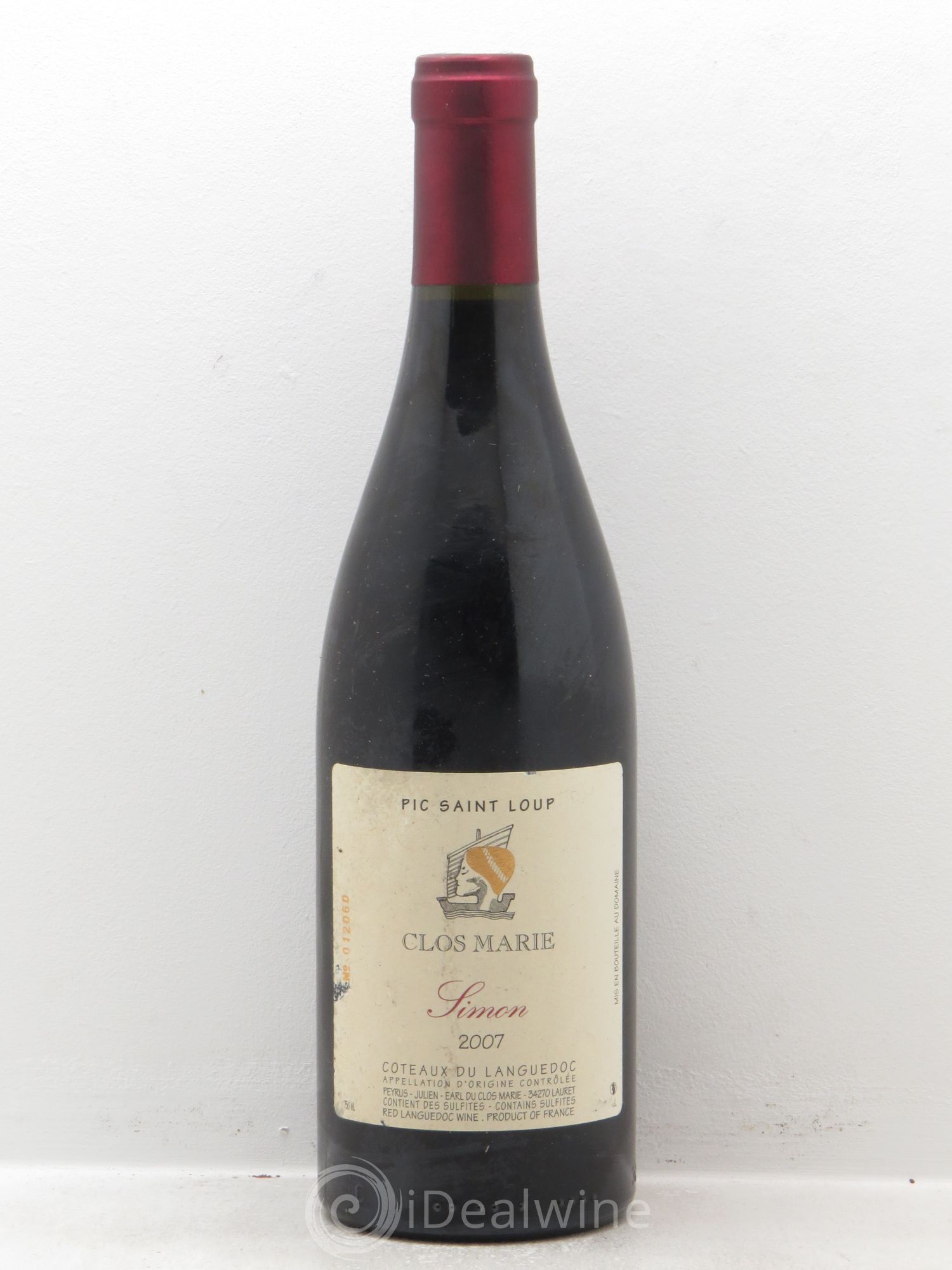 Pic Saint-Loup Clos Marie Cuvée Simon Christophe Peyrus et Françoise Julien 2007 - Lot de 1 bouteille - 0