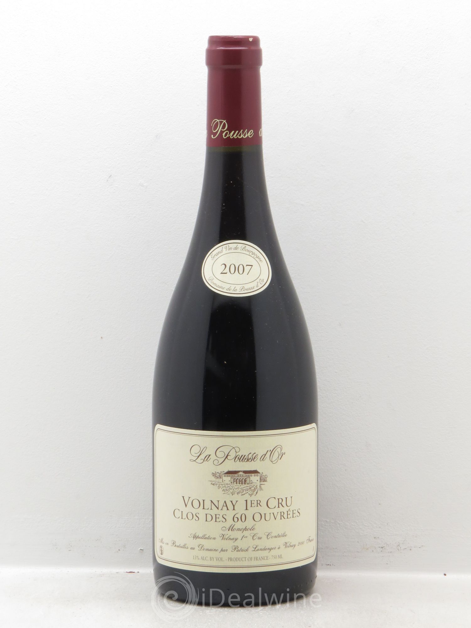 Volnay 1er Cru Clos des 60 ouvrées La Pousse d'Or (Domaine de) 2007 - Lot de 1 bouteille - 0