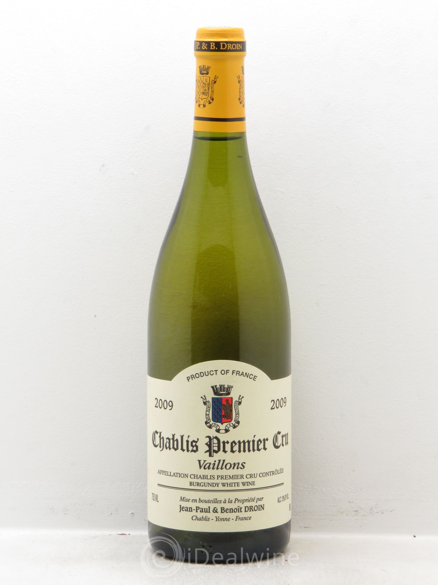 Chablis 1er Cru Vaillons Jean-Paul & Benoît Droin (Domaine) 2009 - Lot de 1 bouteille - 0