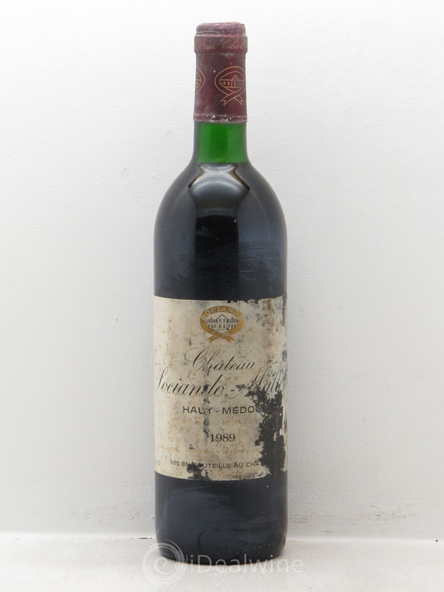 Château Sociando Mallet 1989 - Lot de 1 bouteille - 0