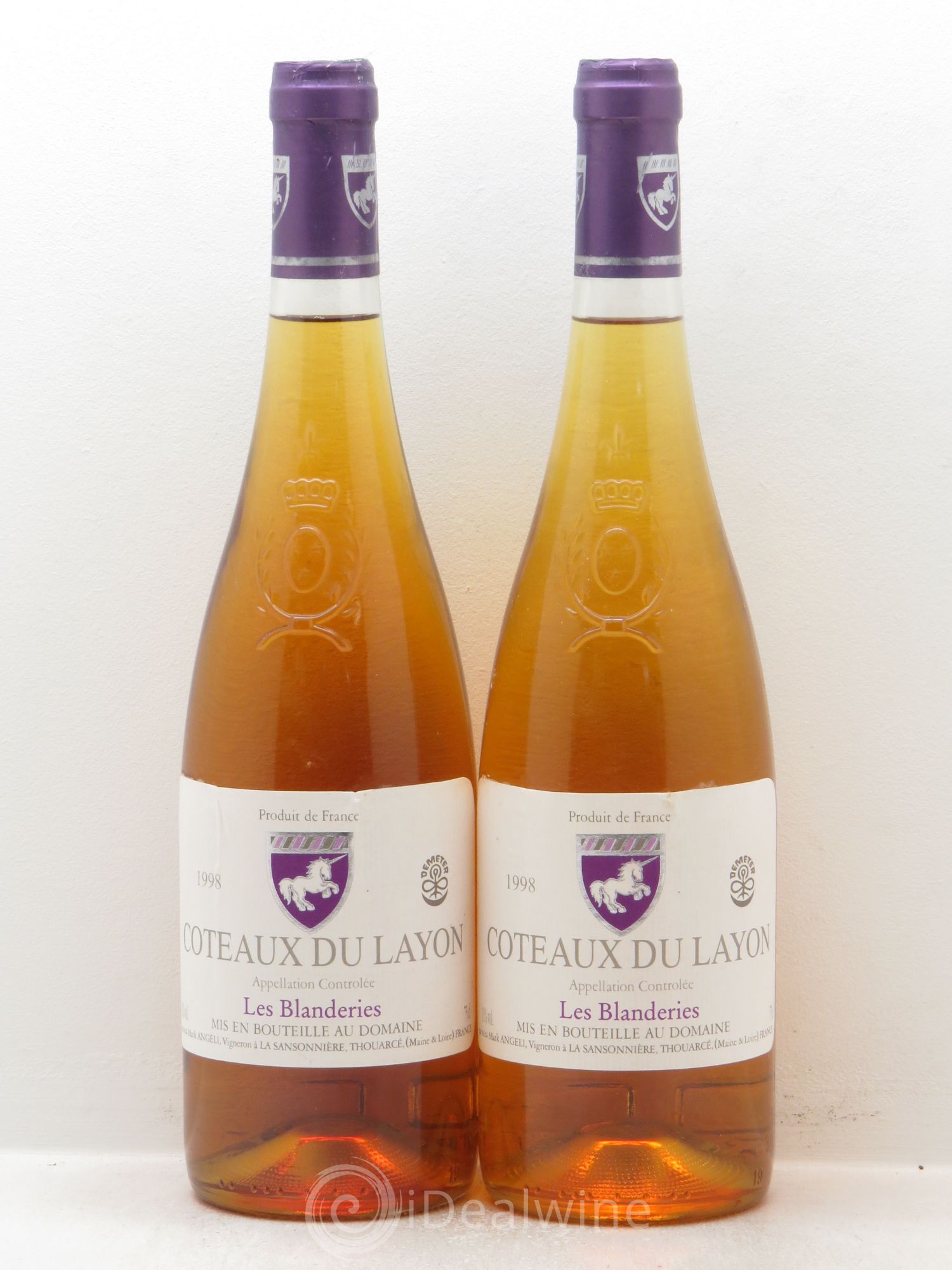 Coteaux du Layon Mark Angeli "les Blanderies" 1998 - Lotto di 2 bottiglie - 0