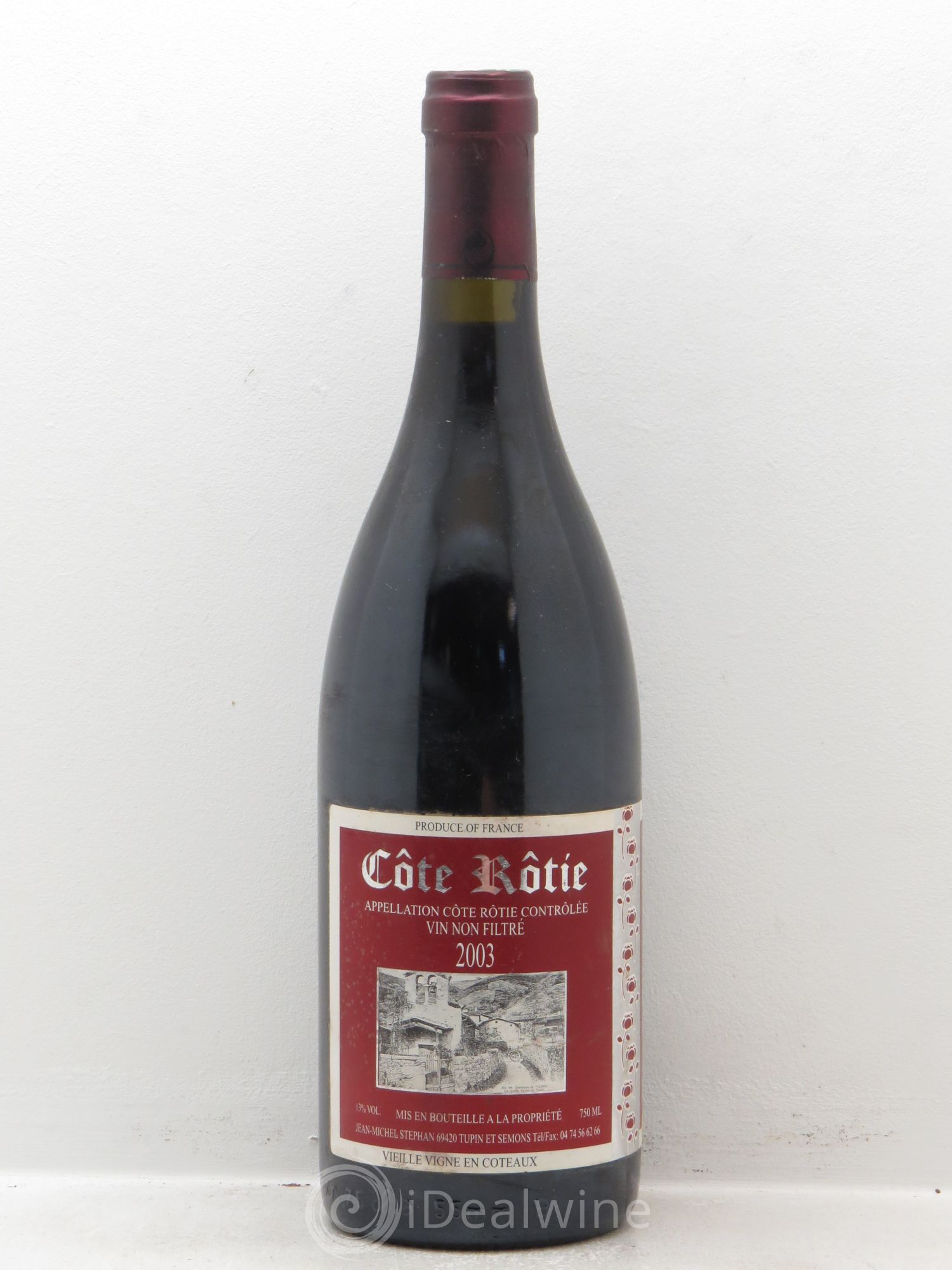 Côte-Rôtie Jean-Michel Stephan 2003 - Posten von 1 Flasche - 0