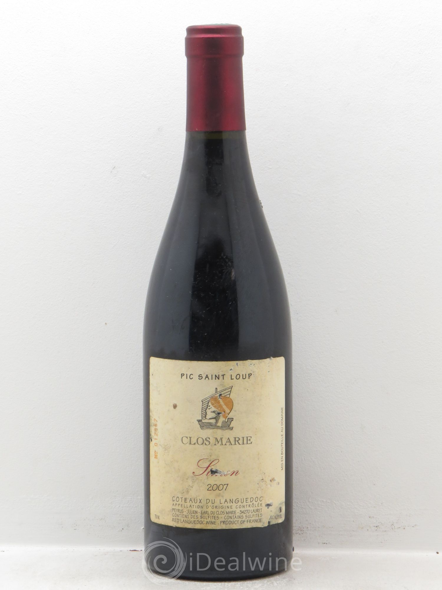 Pic Saint-Loup Clos Marie Cuvée Simon Christophe Peyrus et Françoise Julien 2007 - Lot de 1 bouteille - 0