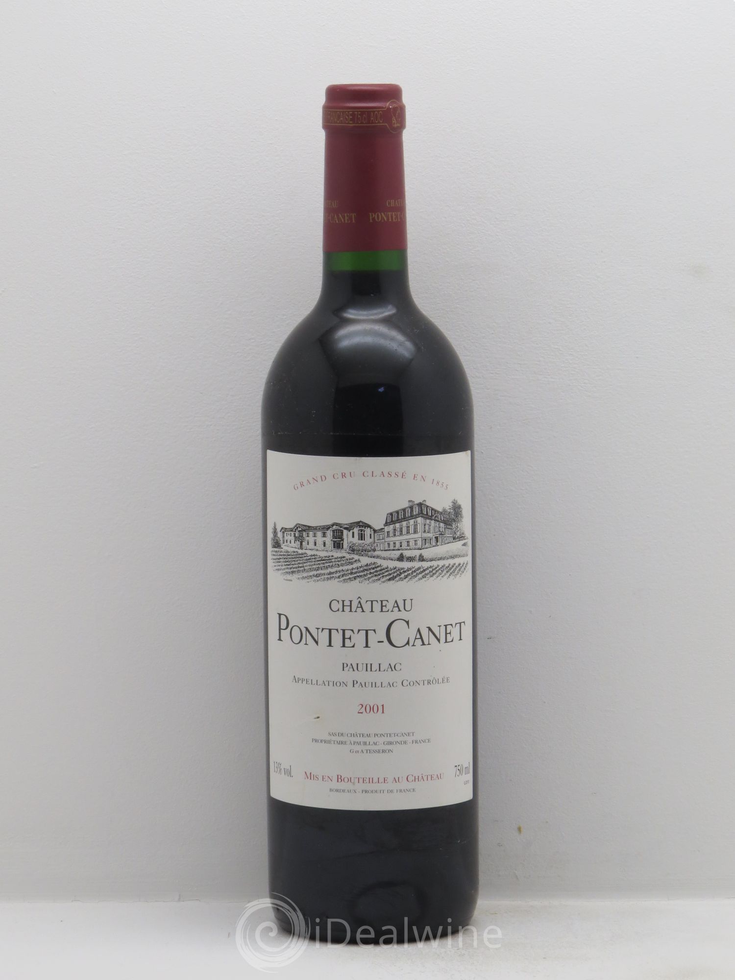 Château Pontet Canet 5ème Grand Cru Classé 2001 - Lot de 1 bouteille - 0