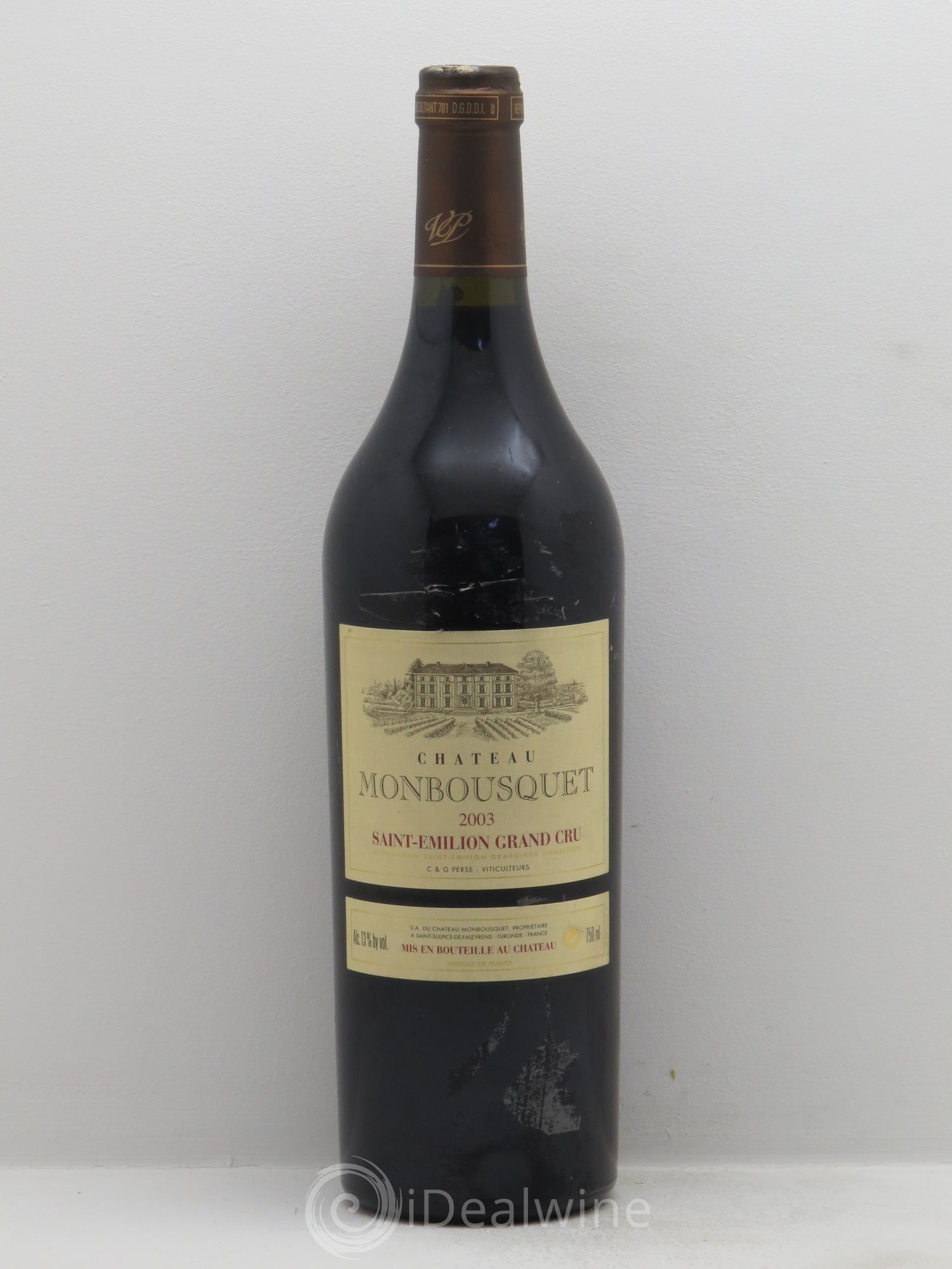 Château Monbousquet Grand Cru Classé 2003 - Lot de 1 bouteille - 0