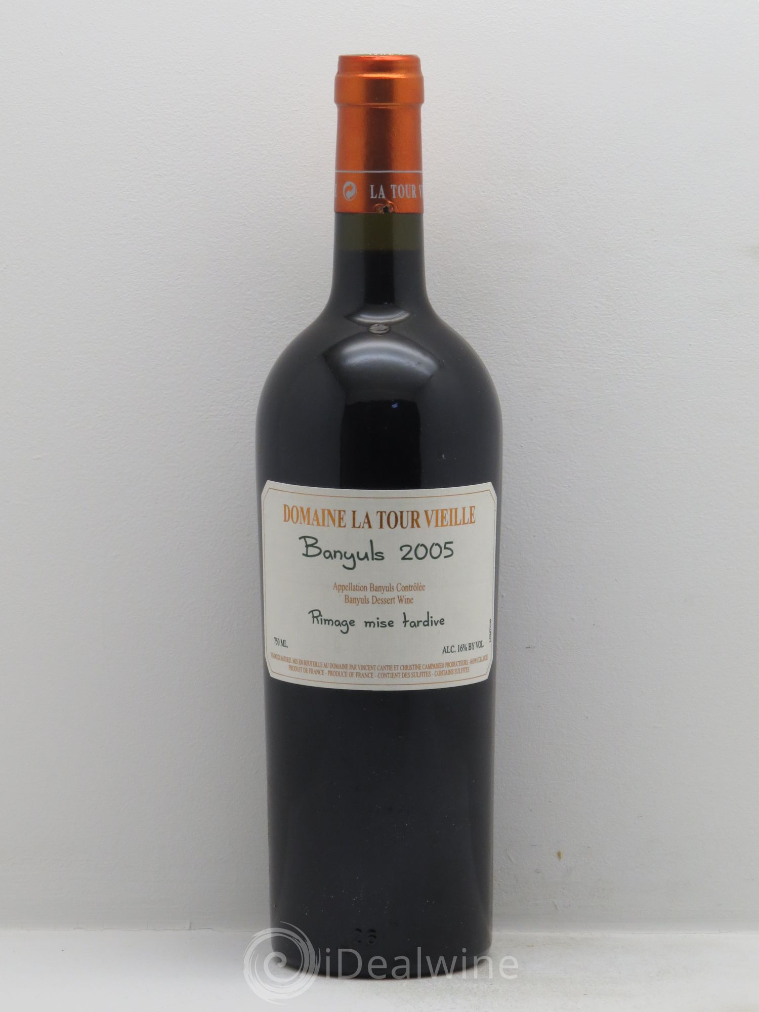 Banyuls Rimage Mise Tardive Domaine de la Tour Vieille 2005 - Posten von 1 Flasche - 0