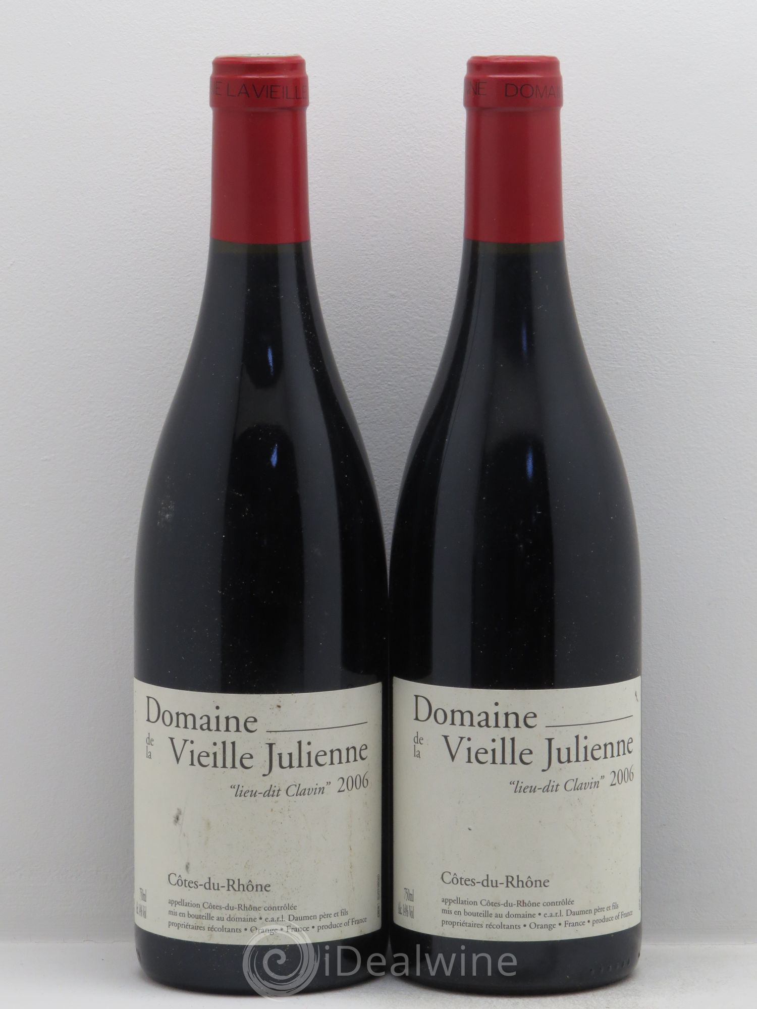Côtes-du-Rhône Vieille Julienne (Domaine de la) Lieu-dit Clavin Jean-Paul Daumen 2006 - Lot de 2 bouteilles - 0